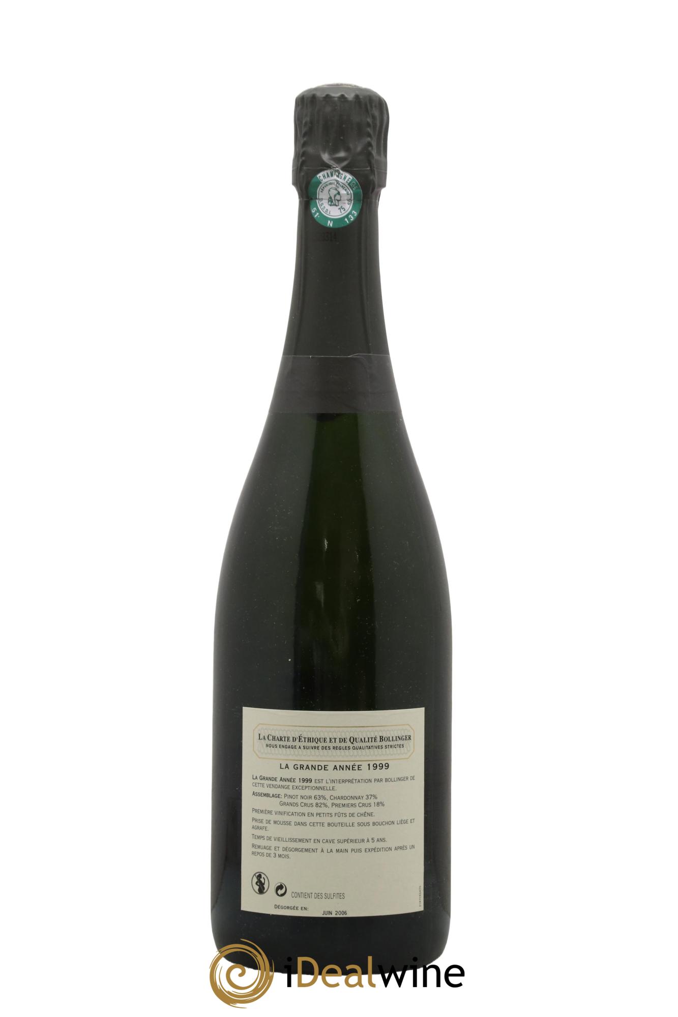 Grande Année Brut Bollinger 1999 - Lotto di 1 bottiglia - 1
