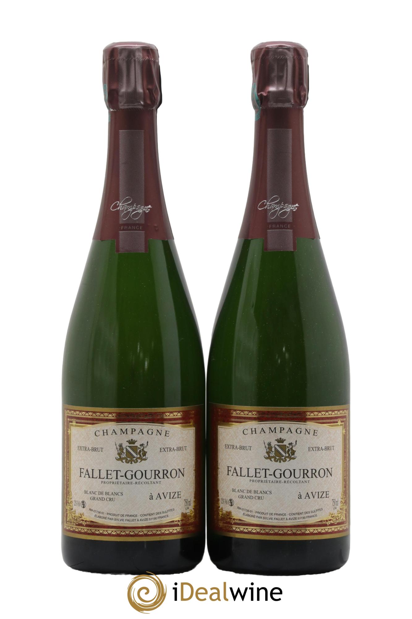 Champagne Extra Brut Blanc de Blancs Grand Cru Fallet Gourron - Lot de 2 bouteilles - 0