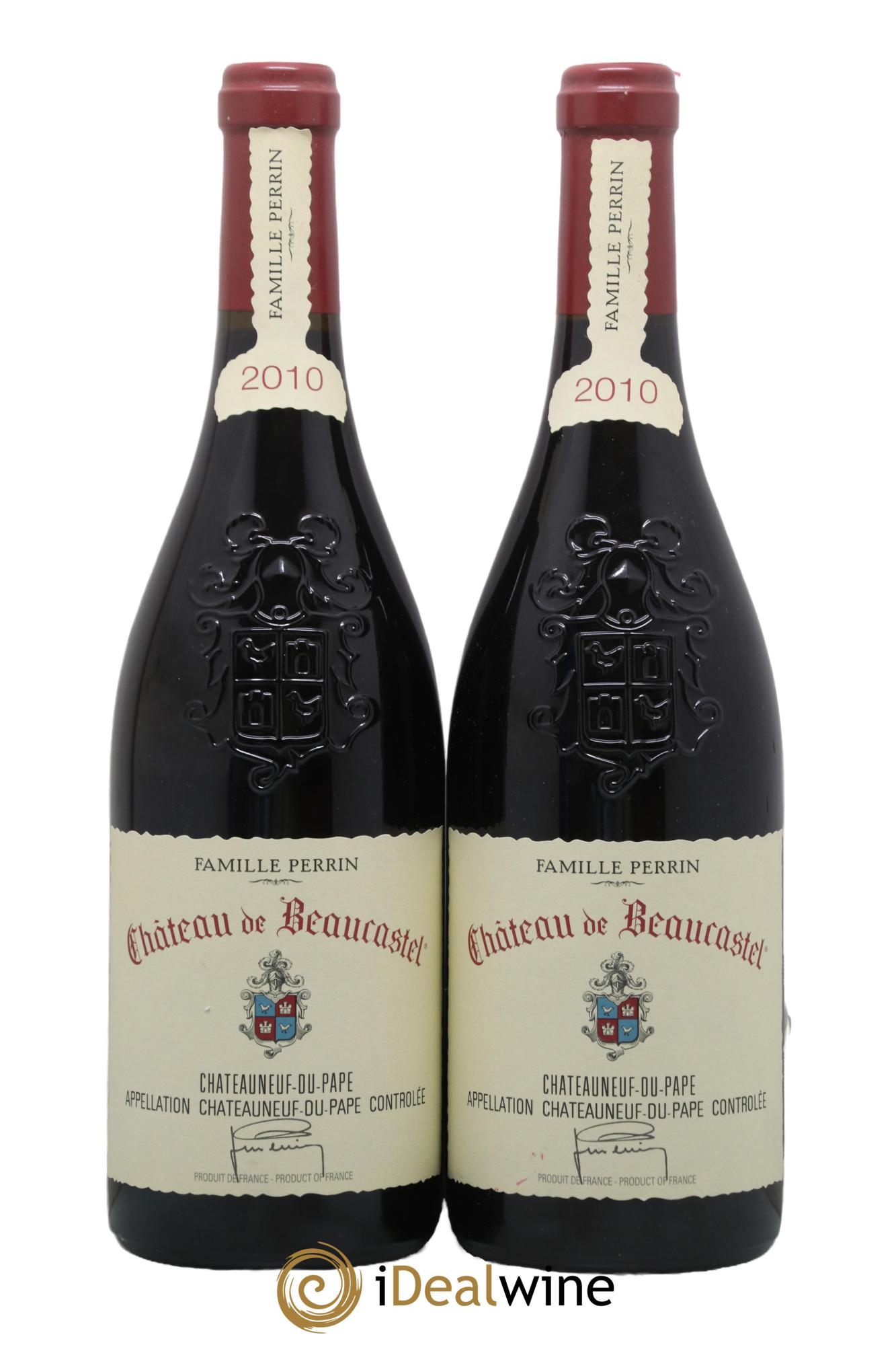 Châteauneuf-du-Pape Château de Beaucastel Famille Perrin 2010 - Lotto di 2 bottiglie - 0