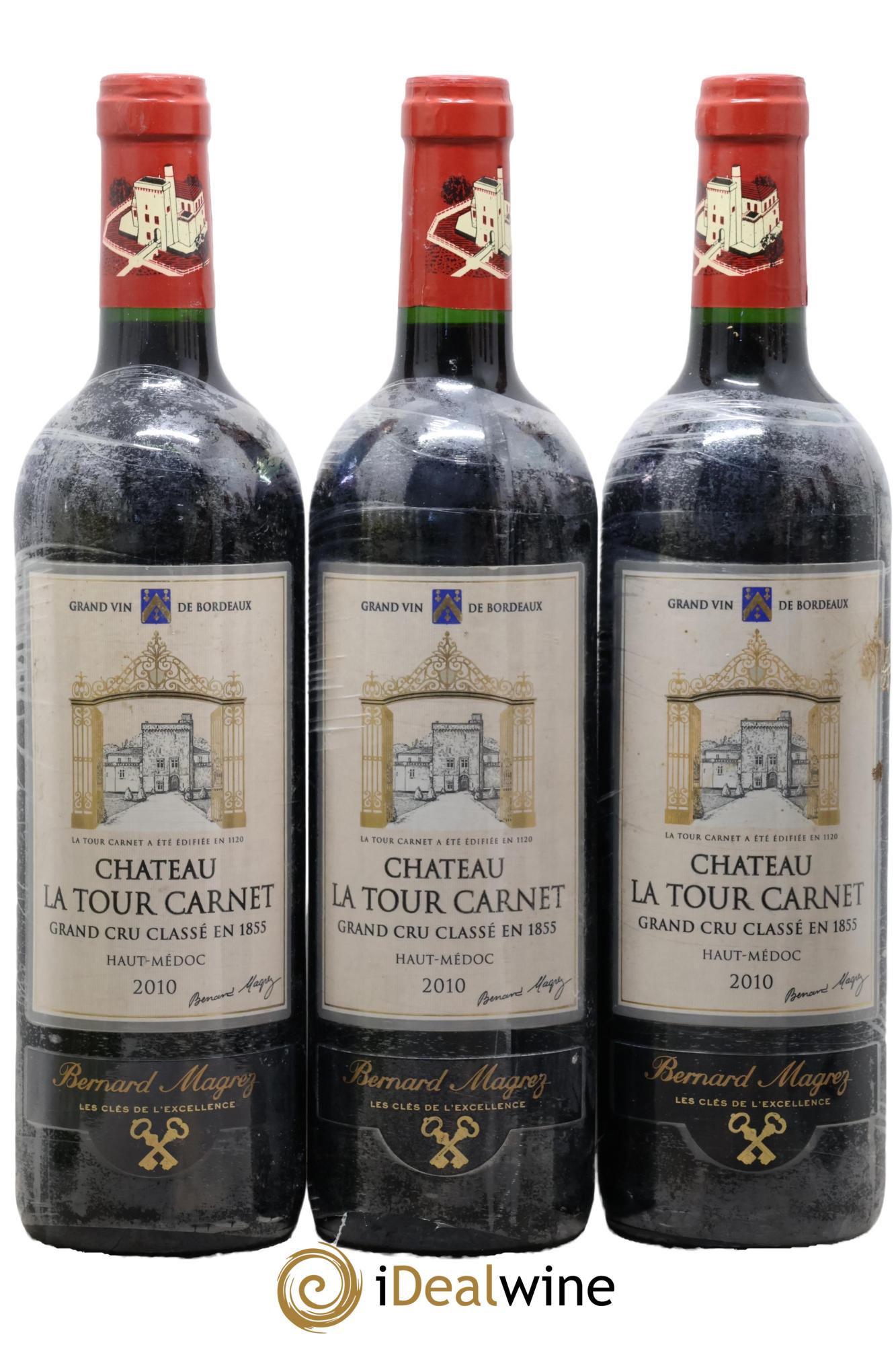 Château la Tour Carnet 4ème Grand Cru Classé 2010 - Posten von 3 Flaschen - 0