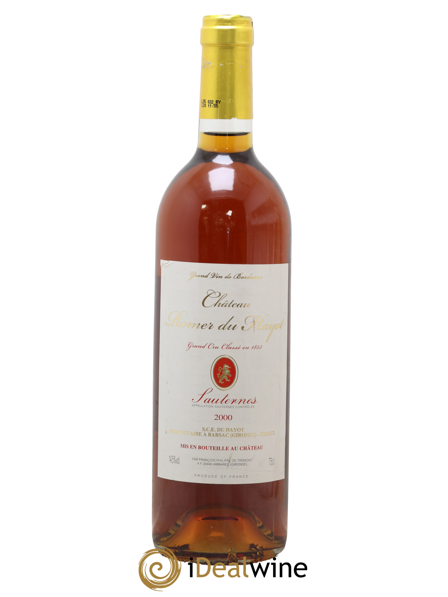 Château Romer du Hayot 2ème Grand Cru Classé 2000 - Lot of 1 bottle - 0