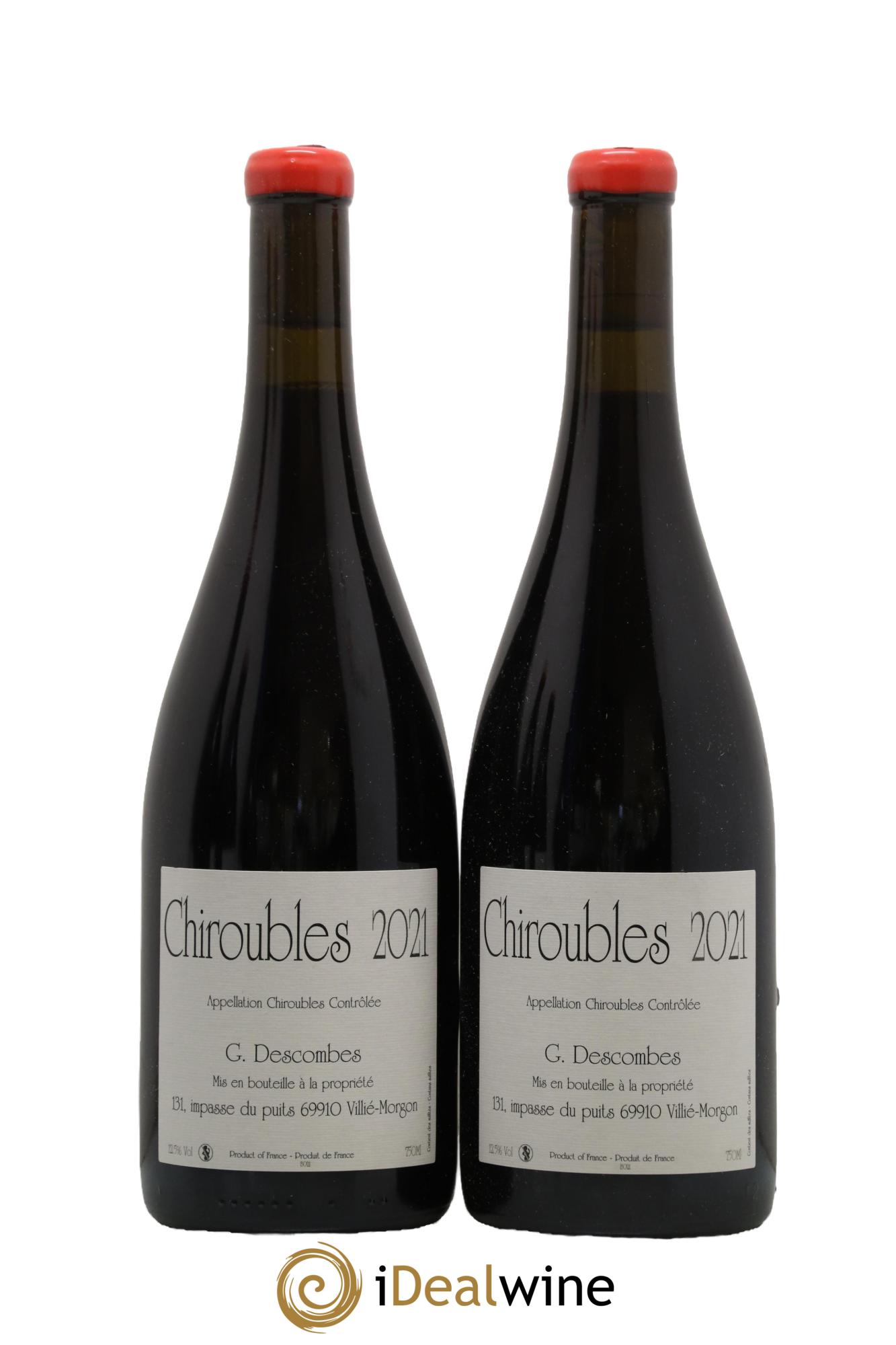 Chiroubles Vieilles vignes Georges Descombes (Domaine) 2021 - Lot de 2 bouteilles - 0