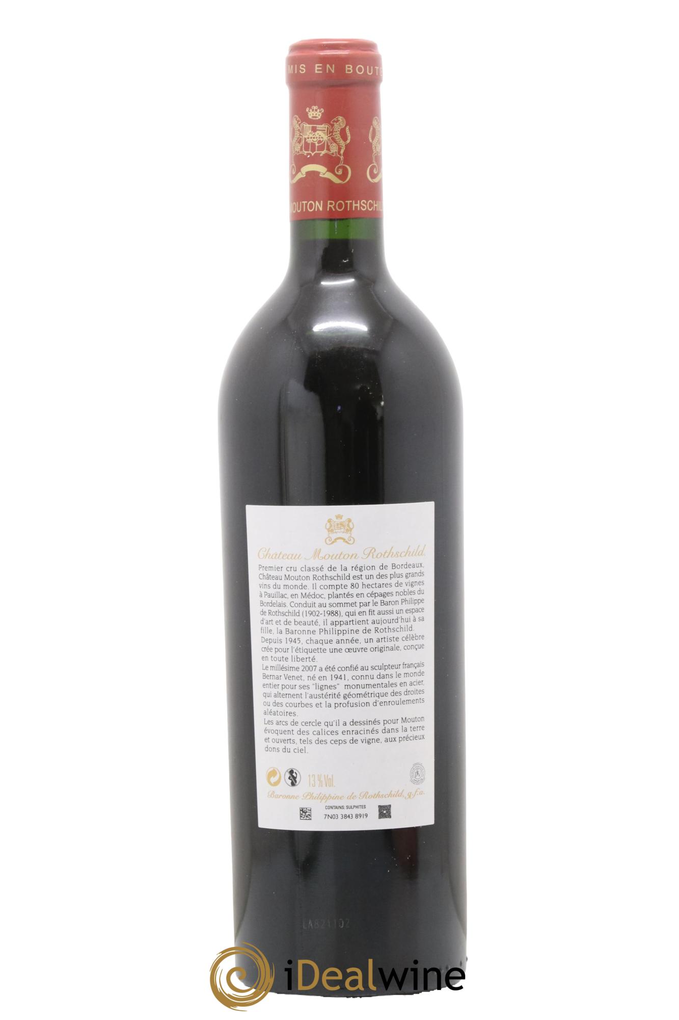 Château Mouton Rothschild 1er Grand Cru Classé 2007 - Lot of 1 bottle - 1