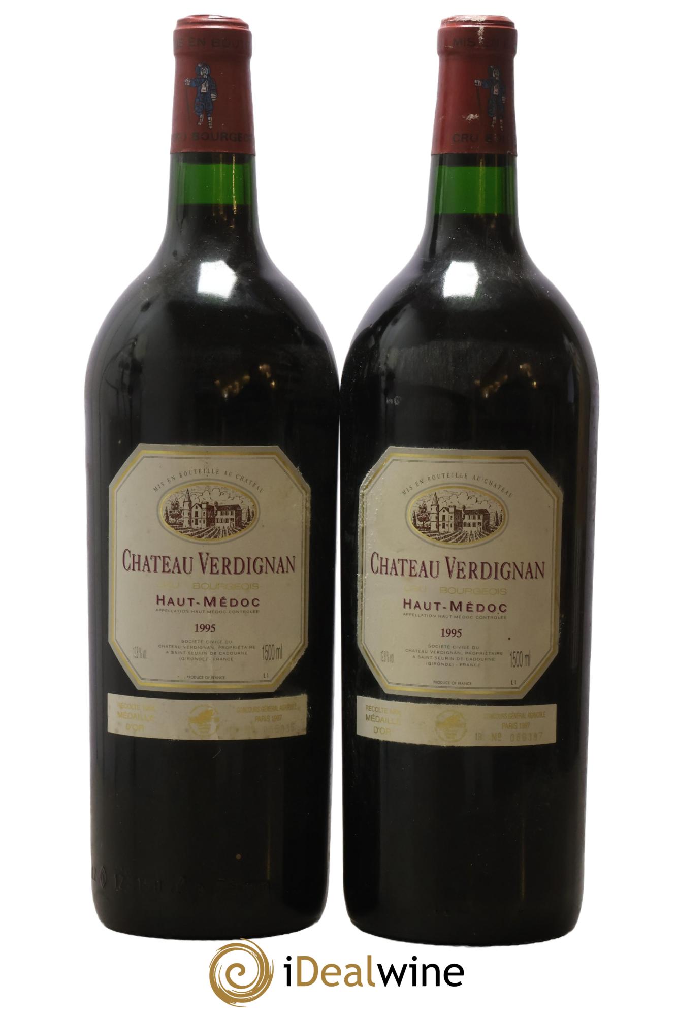 Château Verdignan Cru Bourgeois 1995 - Lot de 2 magnums - 0