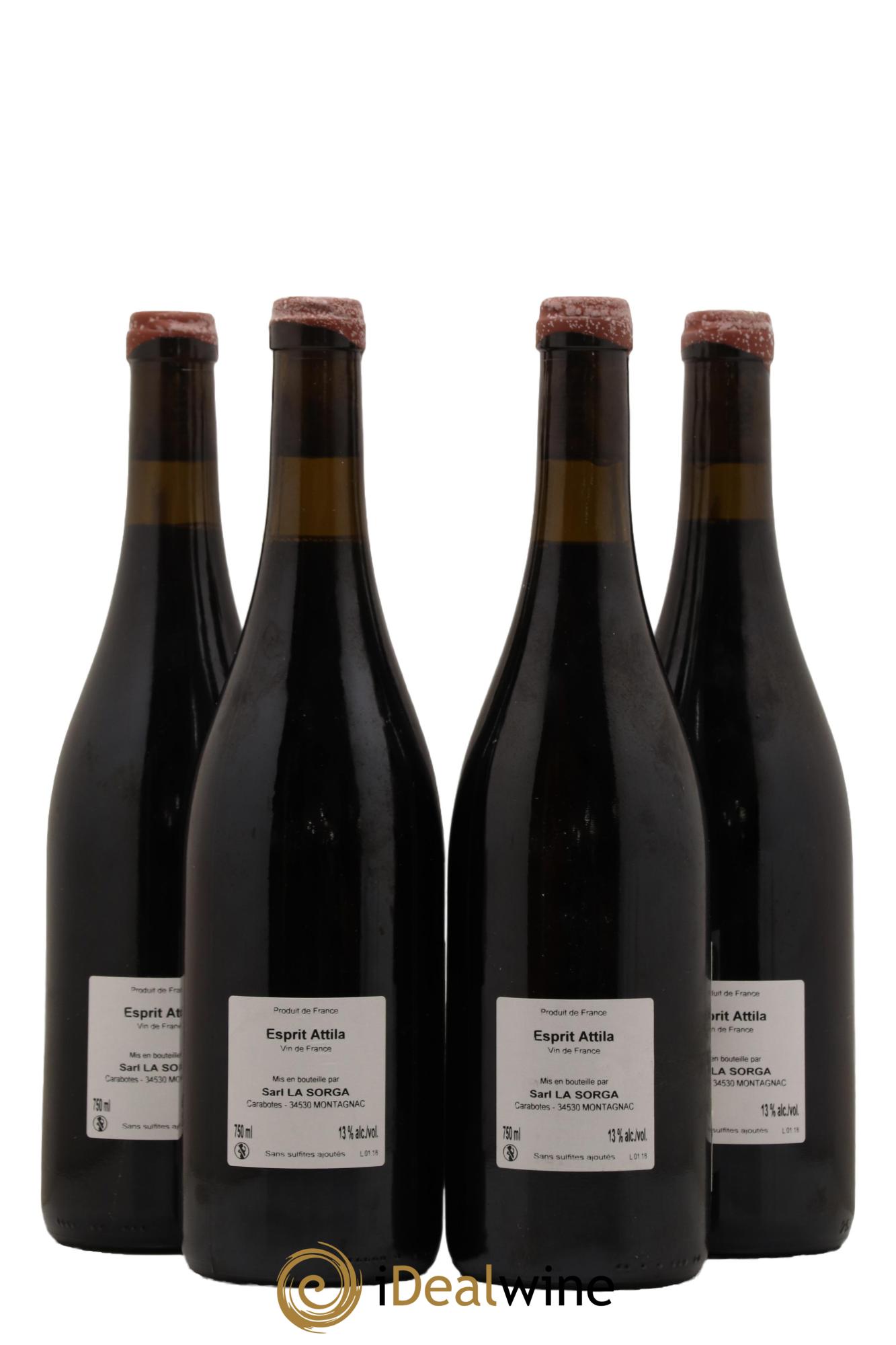 Vin de France Esprit Attila La Sorga Anthony Tortul 2018 - Lot de 4 bouteilles - 1