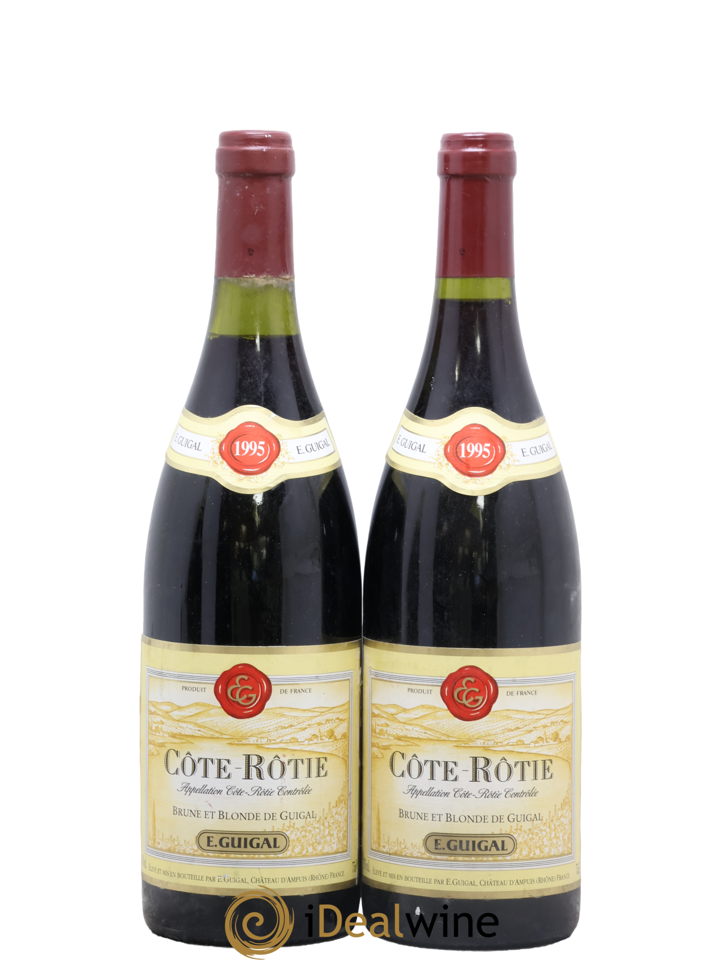 Côte-Rôtie Côtes Brune et Blonde Guigal 1995 - Posten von 2 Flaschen - 0