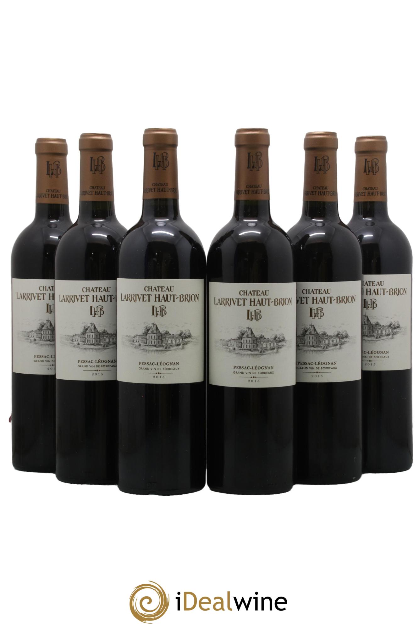 Château Larrivet Haut-Brion 2015 - Lot of 6 bottles - 0