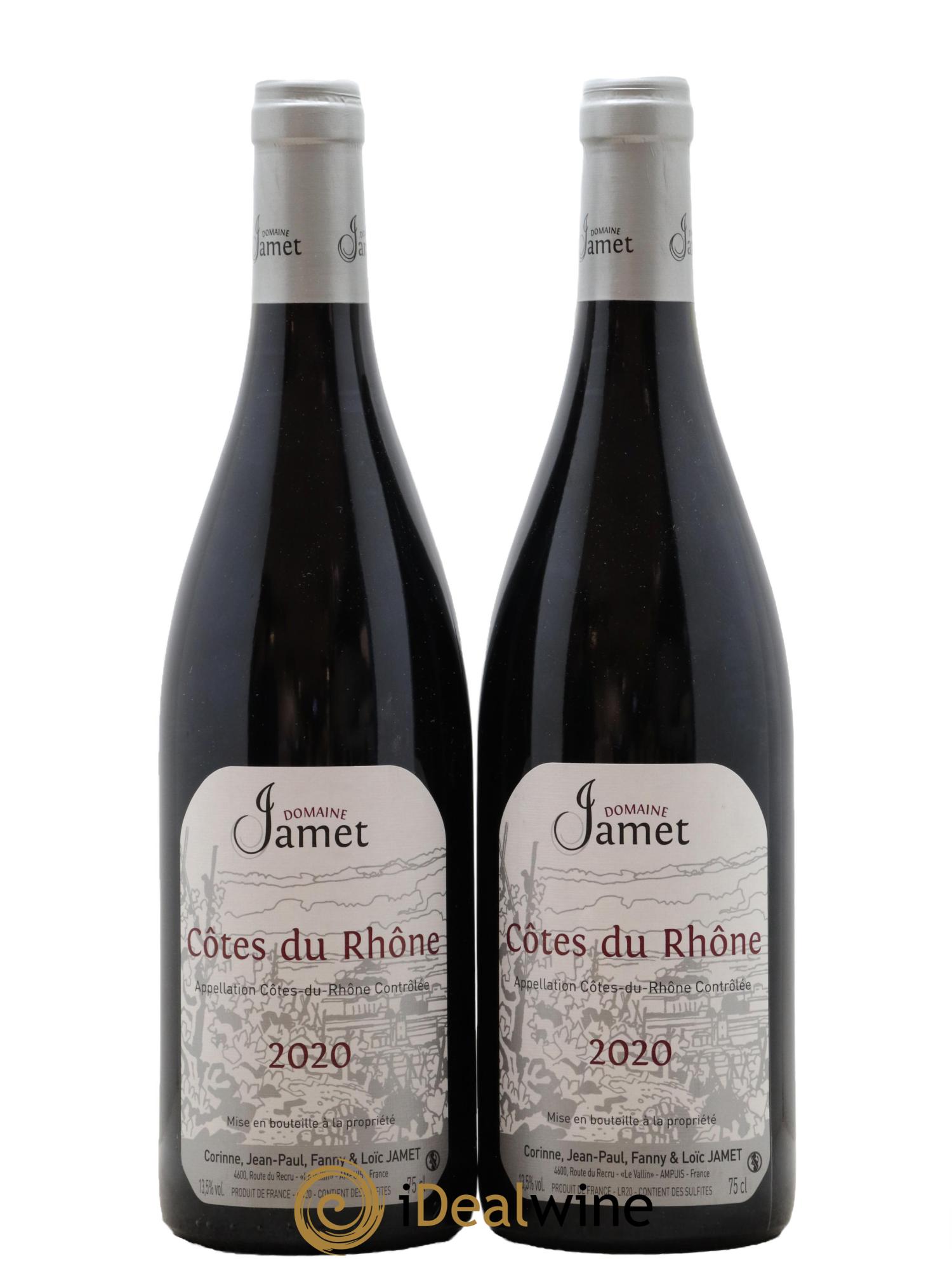 Côtes-du-Rhône Jamet (Domaine) 2020 - Lotto di 2 bottiglie - 0