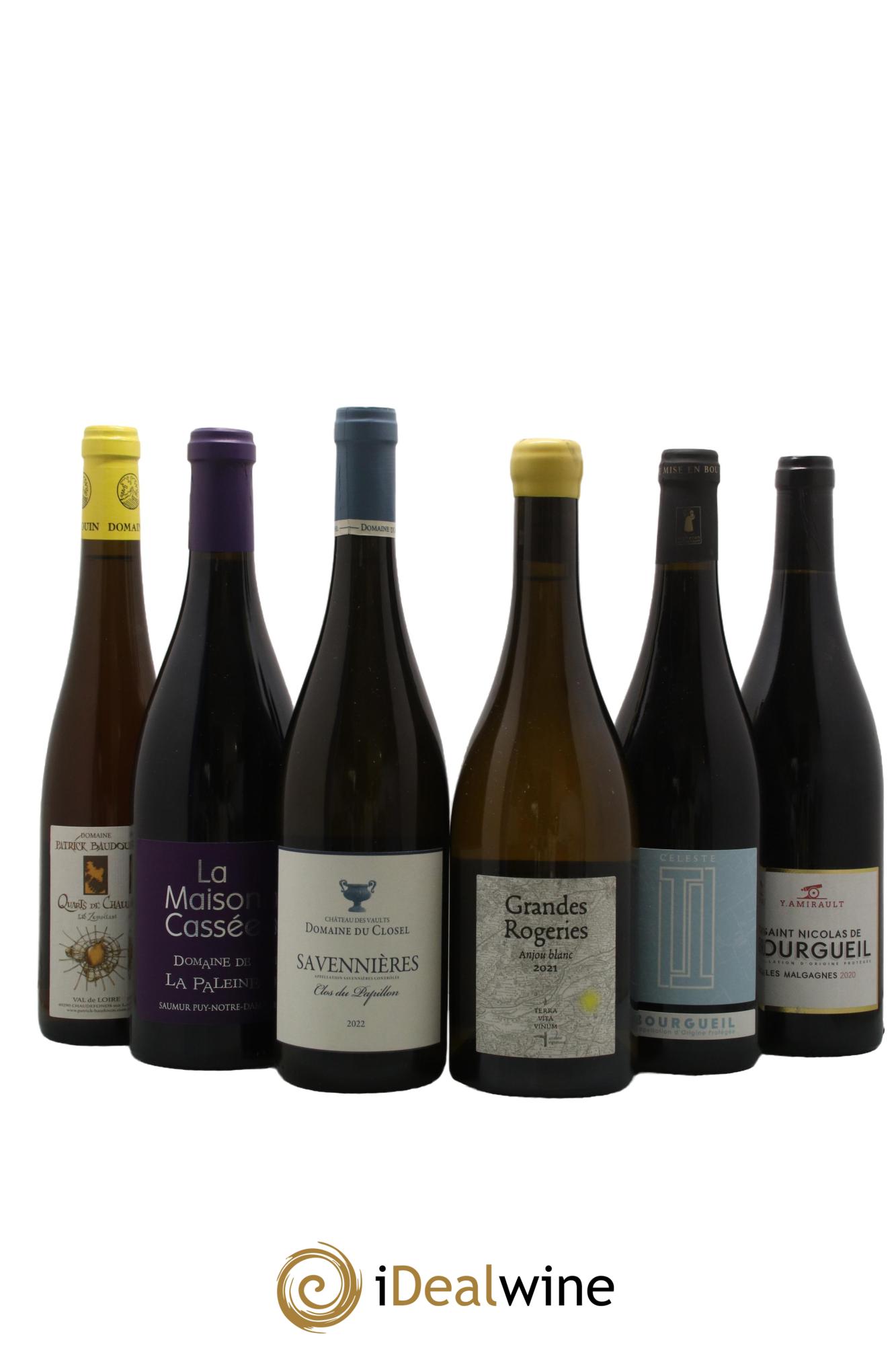 Assortiment de vins d'Anjou noir - Saumur - Bourgueil N°1 - Lot de 6 bouteilles - 0