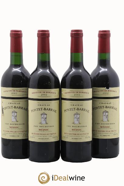 Médoc Château Pontet Barrail 2002 - Lot de 4 bouteilles - 0