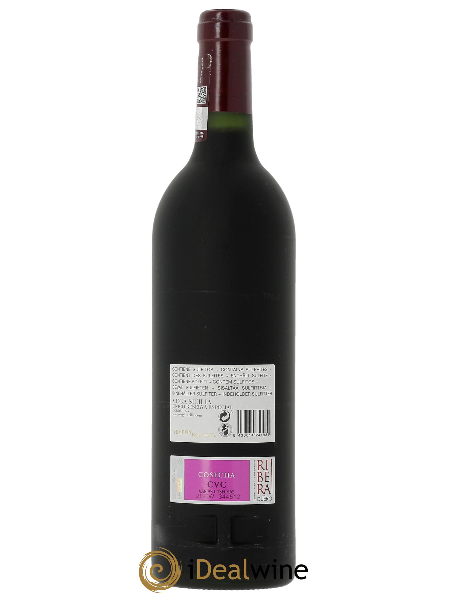 Ribera Del Duero DO Vega Sicilia Unico Reserva Especial 2023 Famille Alvarez - Lot de 1 bouteille - 1