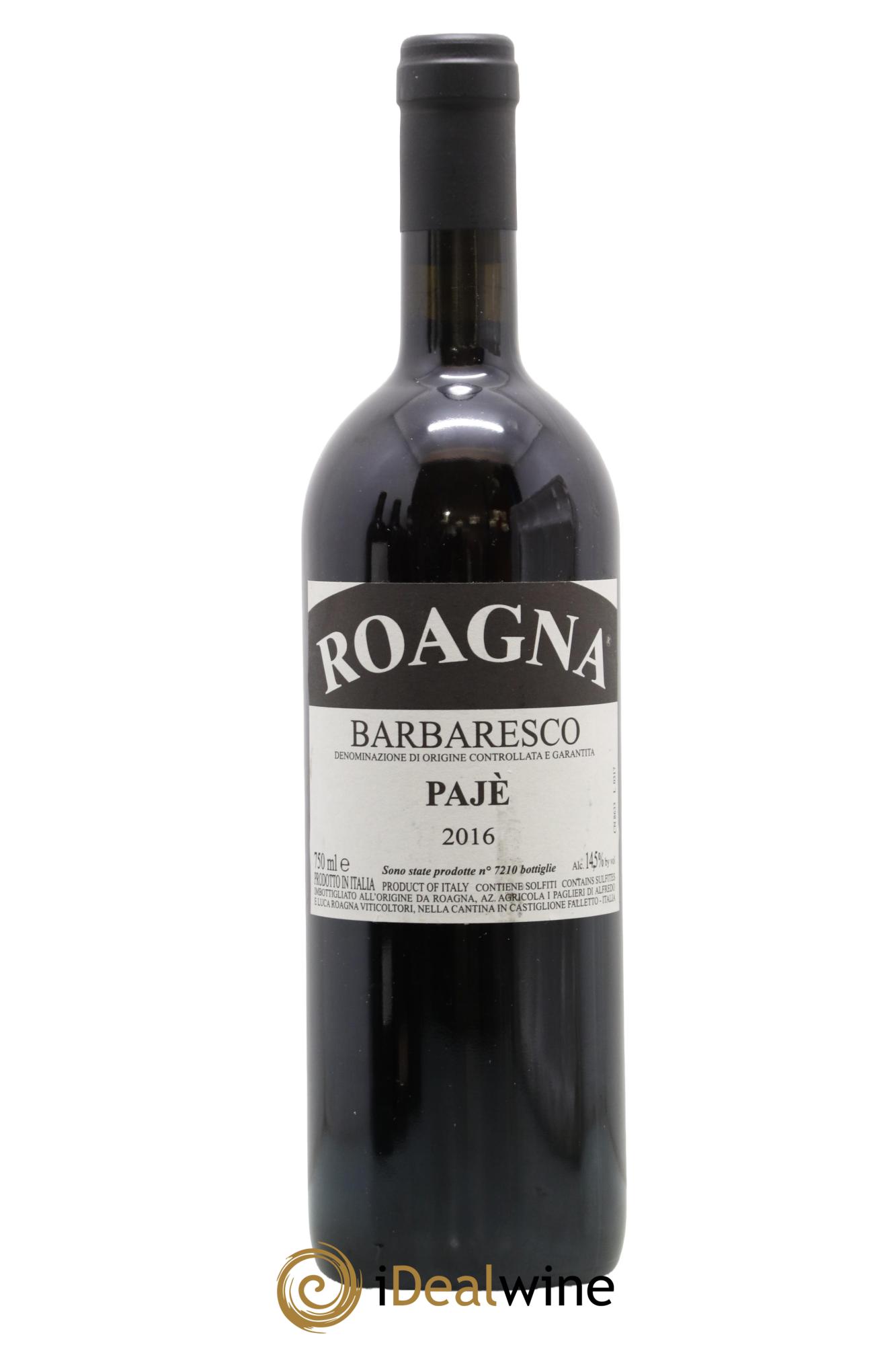 Barbaresco DOCG Pajè Roagna 2016 - Lot of 1 bottle - 0