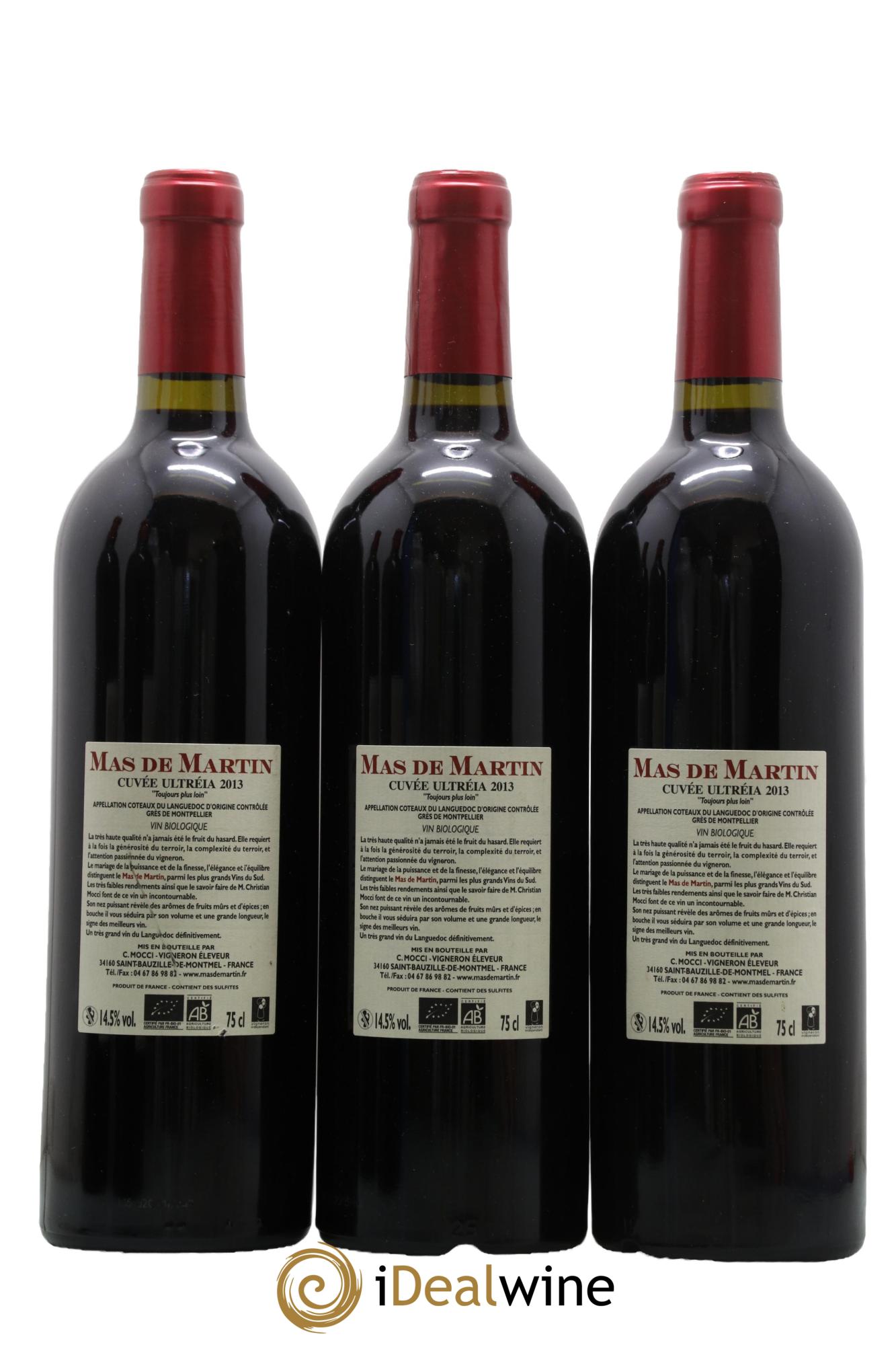 Languedoc Ultreïa Mas de Martin 2013 - Lot de 3 bouteilles - 1