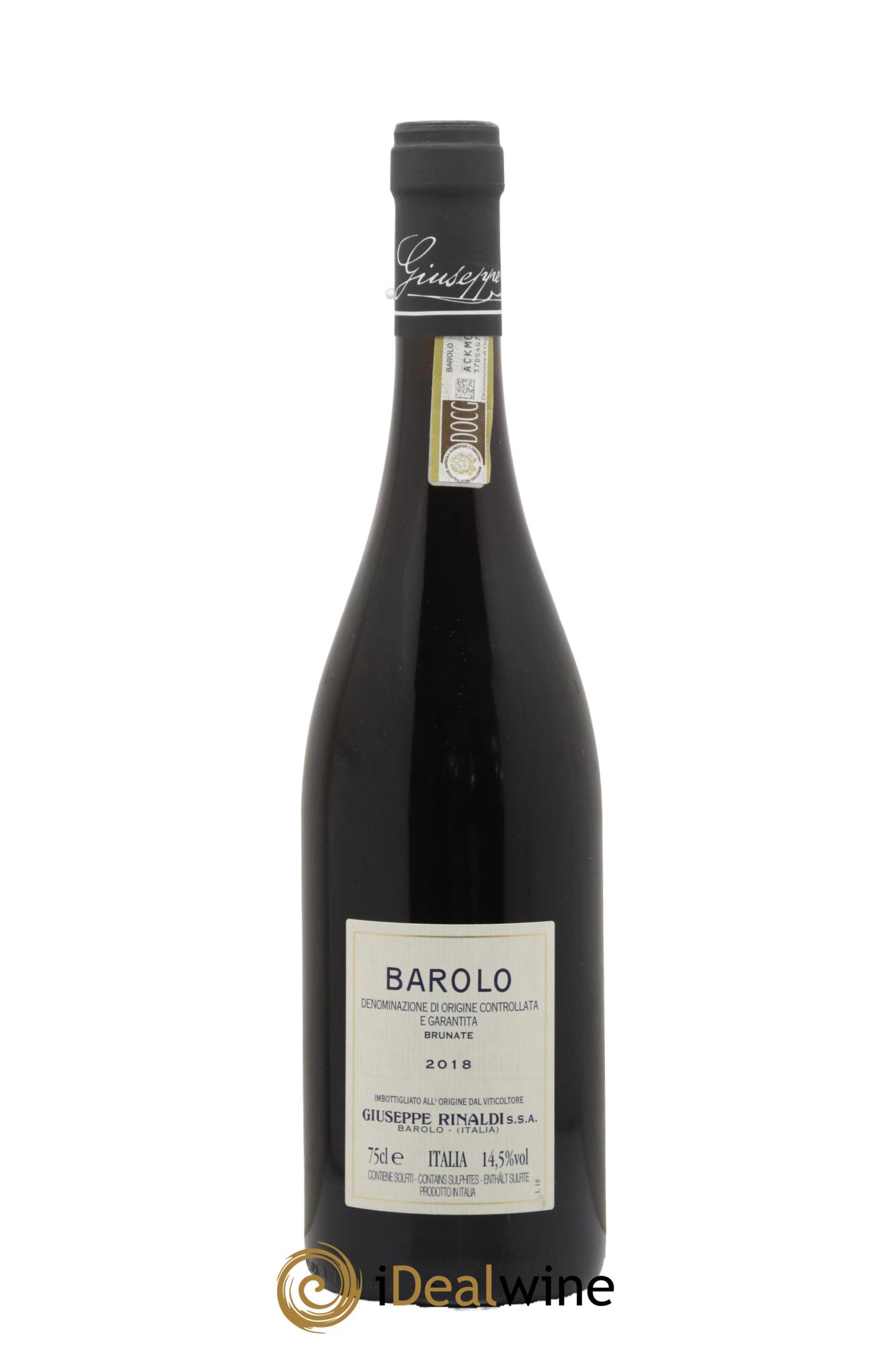 Barolo DOCG Brunate Giuseppe Rinaldi 2018 - Lot of 1 bottle - 1