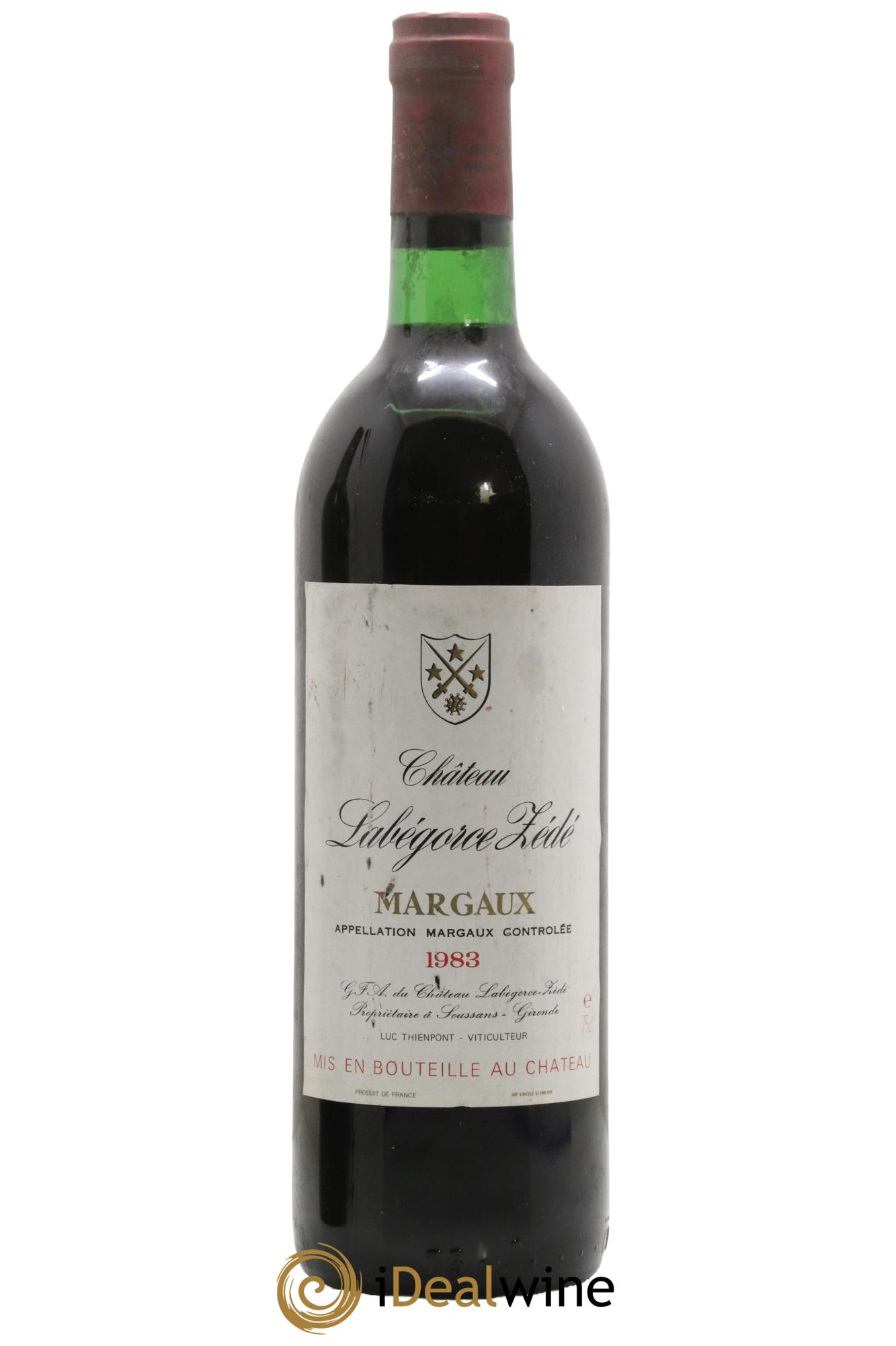Château Labegorce Zédé Cru Bourgeois 1983 - Lot de 1 bouteille - 0