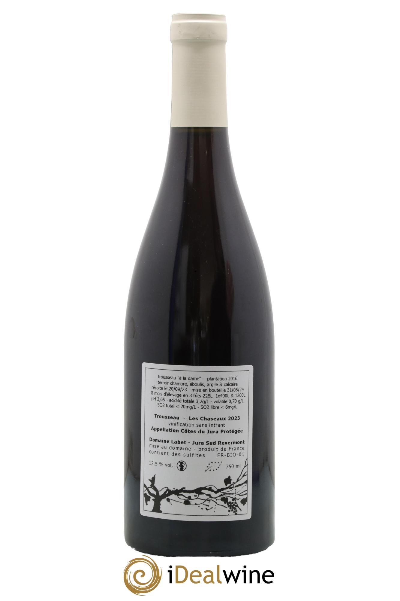 Côtes du Jura Trousseau Les Chaseaux Romain - Julien - Charline Labet 2023 - Lot de 1 bouteille - 1