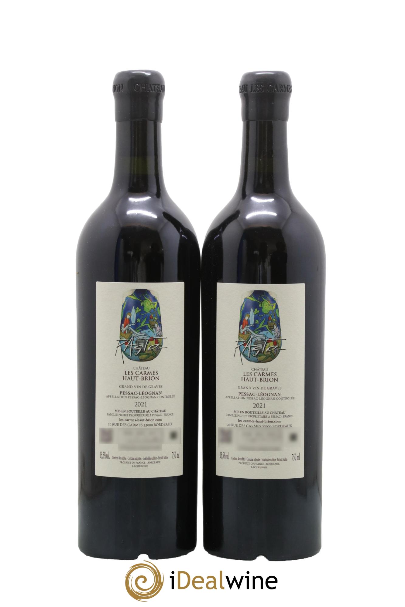 Château Les Carmes Haut-Brion 2021 - Lotto di 2 bottiglie - 1