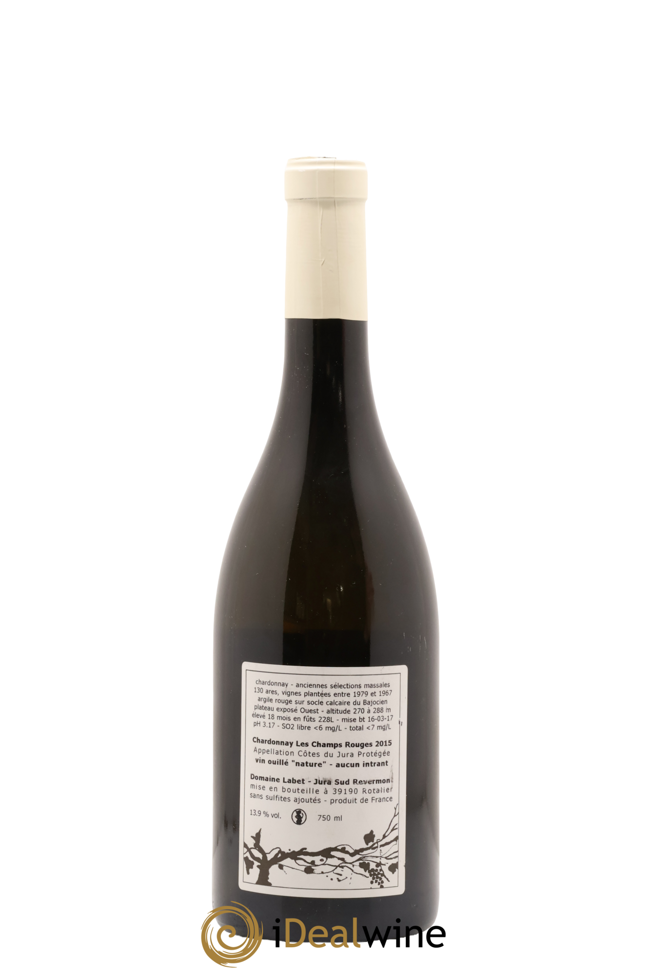 Côtes du Jura Chardonnay Les Champs Rouges Romain - Julien - Charline Labet 2015 - Lot of 1 bottle - 1