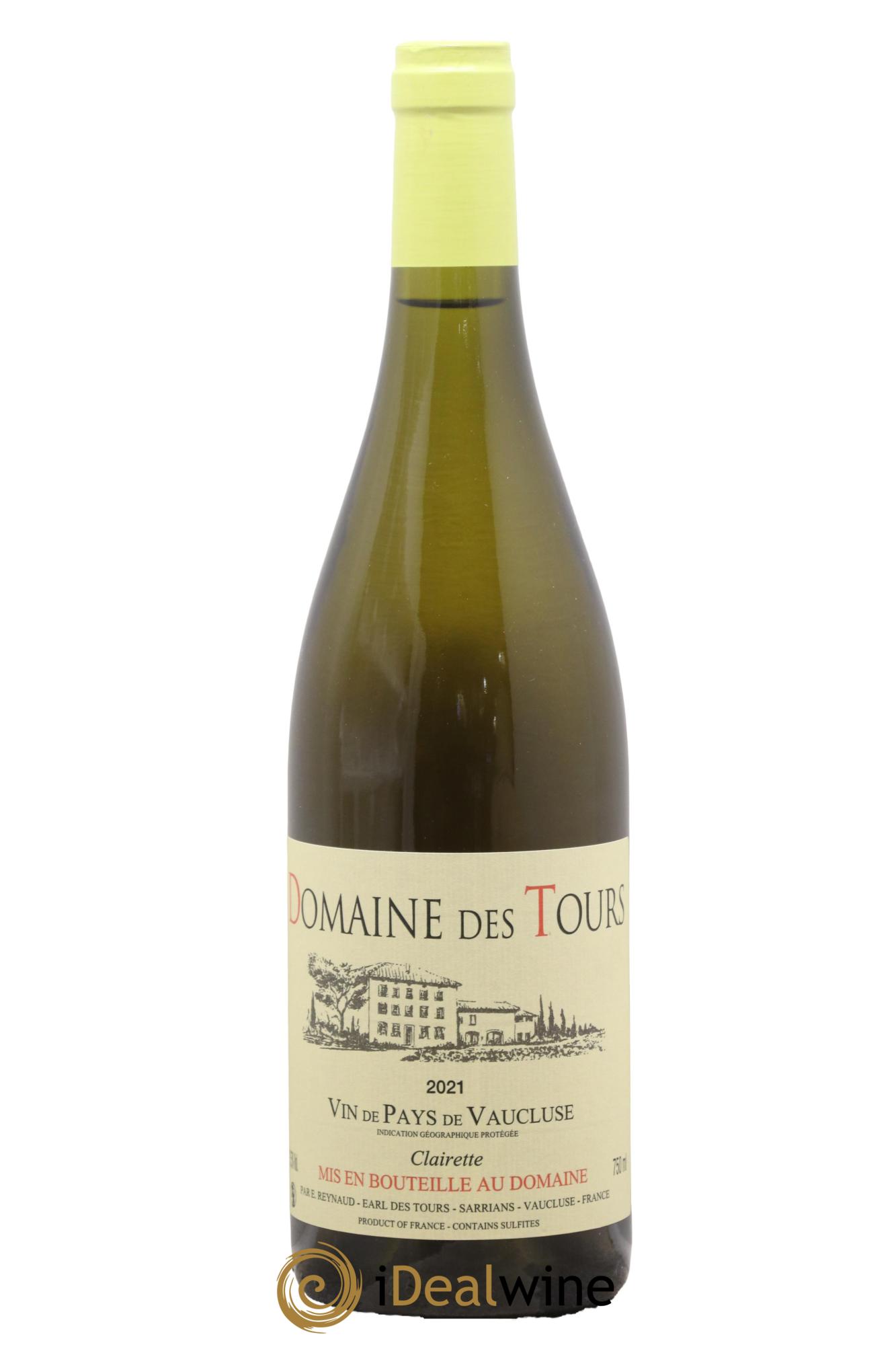 IGP Vaucluse (Vin de Pays de Vaucluse) Domaine des Tours Clairette Emmanuel Reynaud 2021 - Posten von 1 Flasche - 0