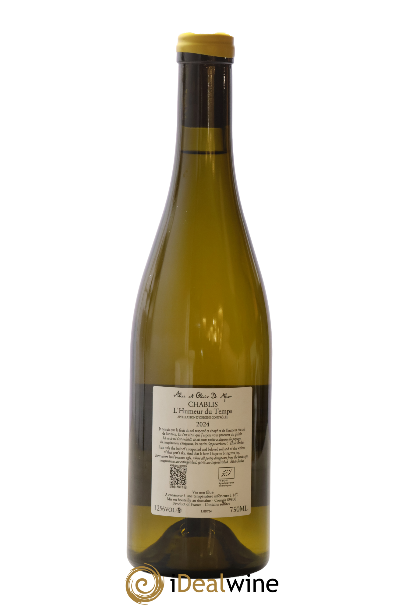 Chablis L'Humeur du Temps Alice et Olivier De Moor 2024 - Lotto di 1 bottiglia - 1