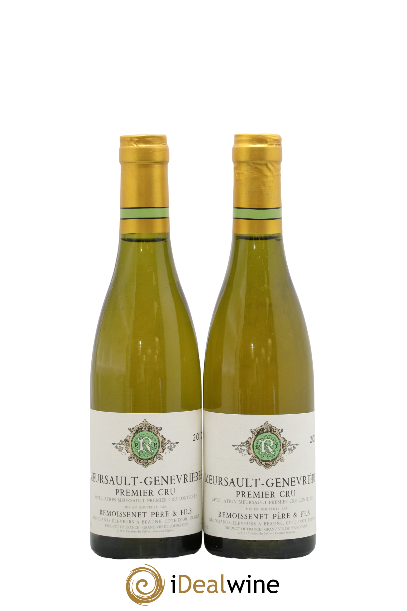 Meursault 1er Cru Genevrières Remoissenet Père et Fils 2010 - Lot de 2 demi bouteilles - 0