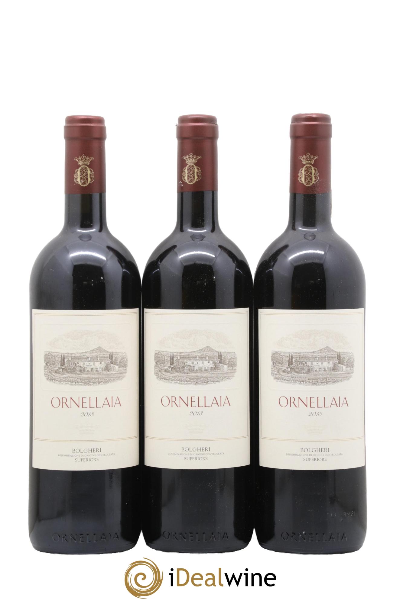 Bolgheri DOC Superiore Ornellaia Tenuta Dell'Ornellaia - Frescobaldi 2013 - Lot of 3 bottles - 0