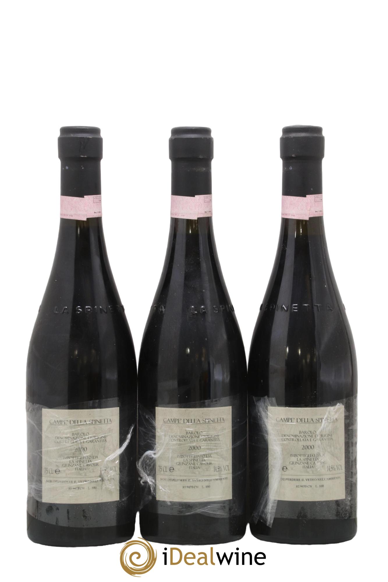 Barolo DOCG Campe La Spinetta - Giorgio Rivetti 2000 - Posten von 3 Flaschen - 1