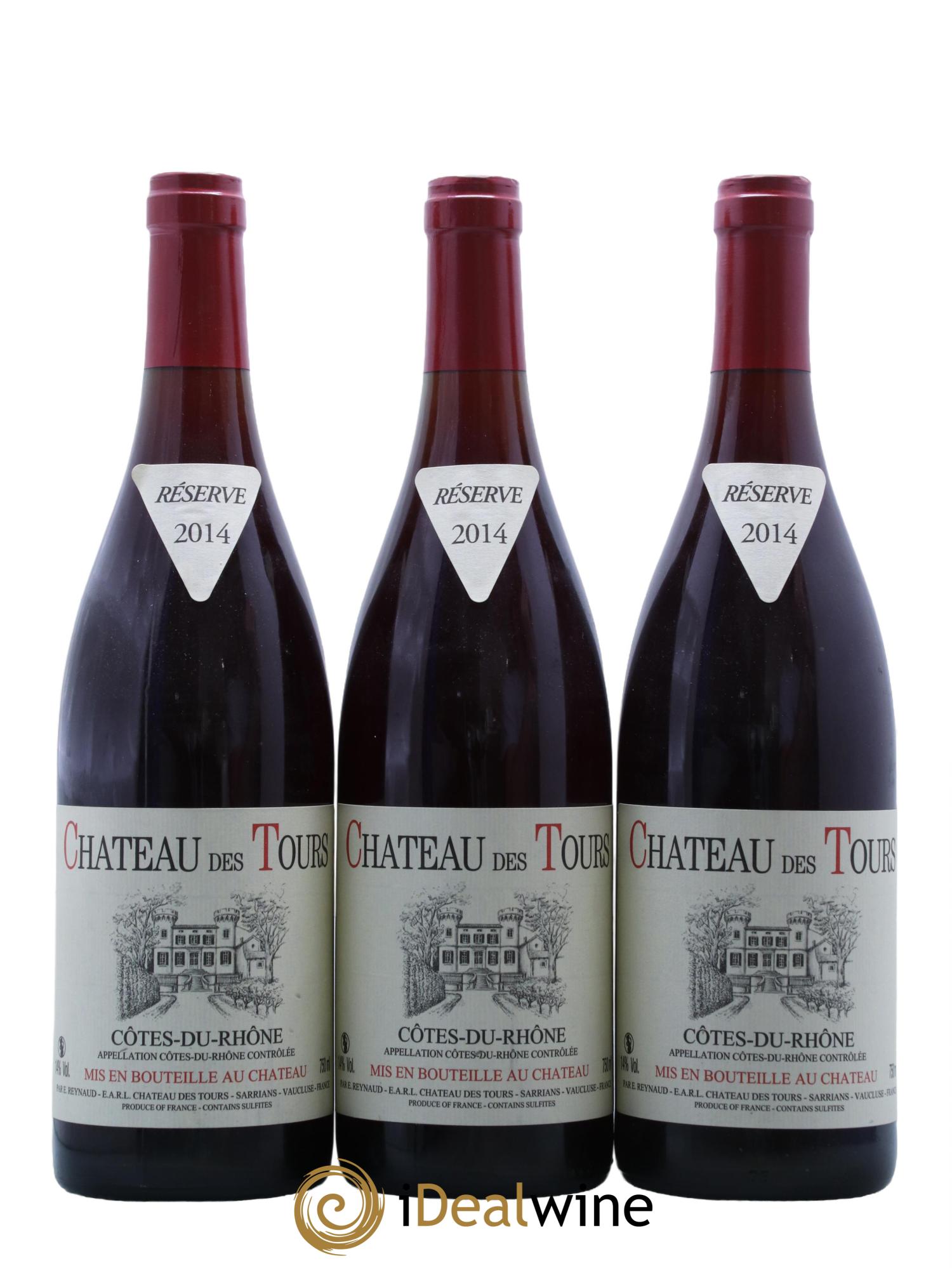 Côtes-du-Rhône Château des Tours Emmanuel Reynaud 2014 - Lot de 3 bouteilles - 0
