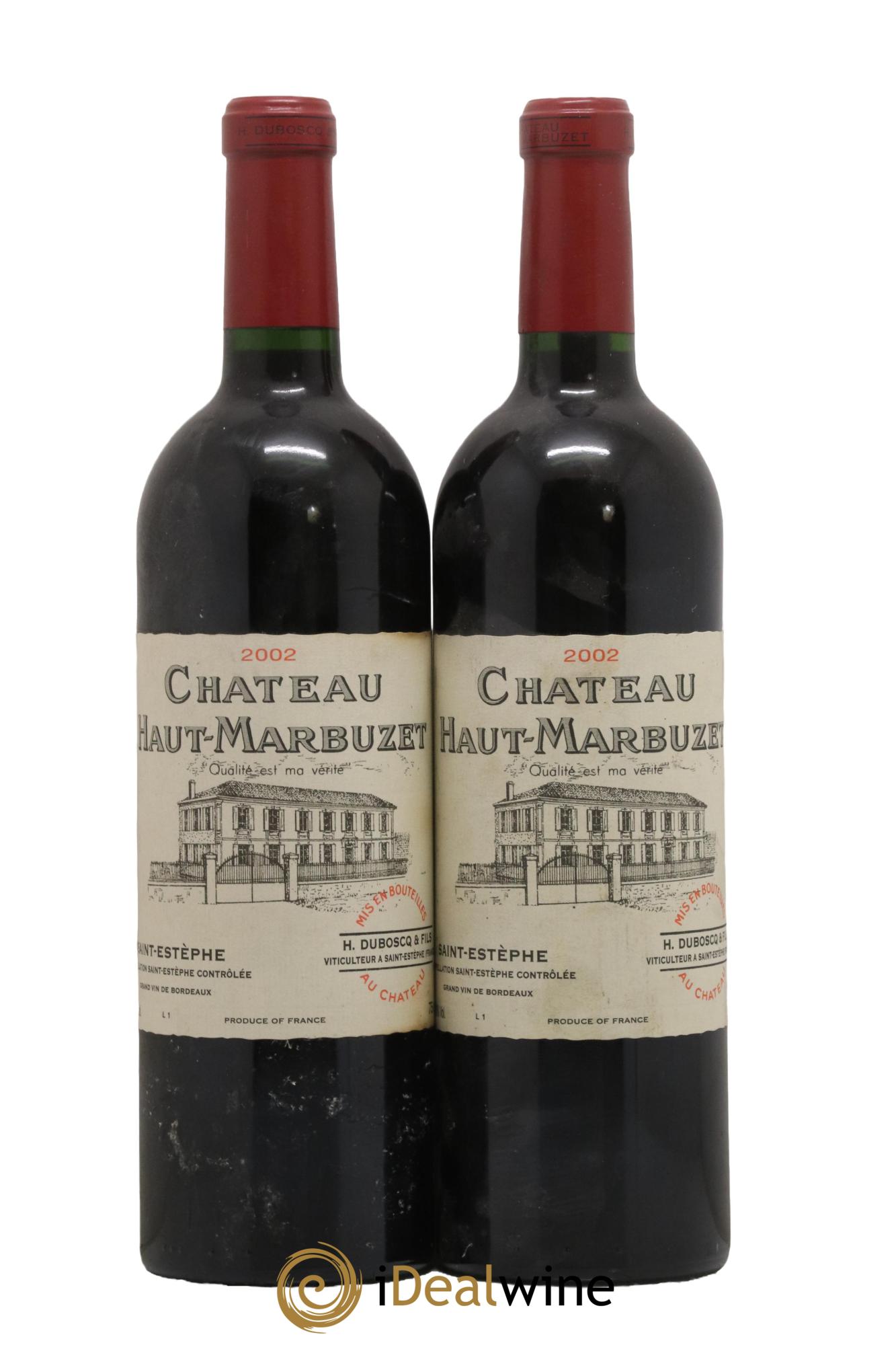 Château Haut Marbuzet 2002 - Lot de 2 bouteilles - 0