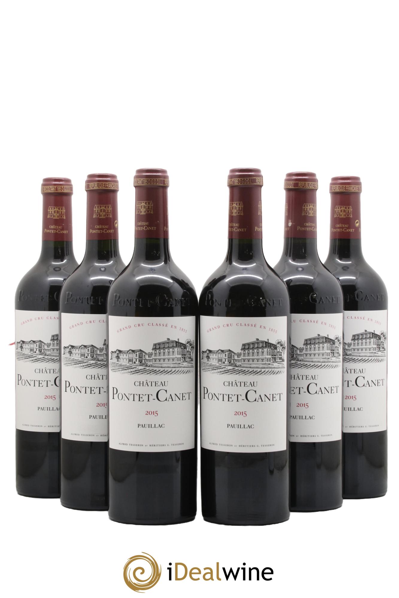 Château Pontet Canet 5ème Grand Cru Classé 2015 - Lot de 6 bouteilles - 0