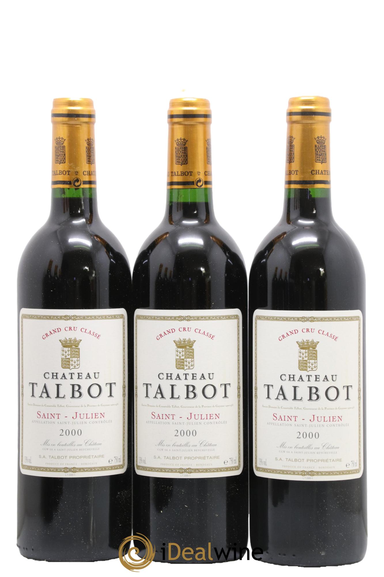 Château Talbot 4ème Grand Cru Classé 2000 - Lot de 12 bouteilles - 3