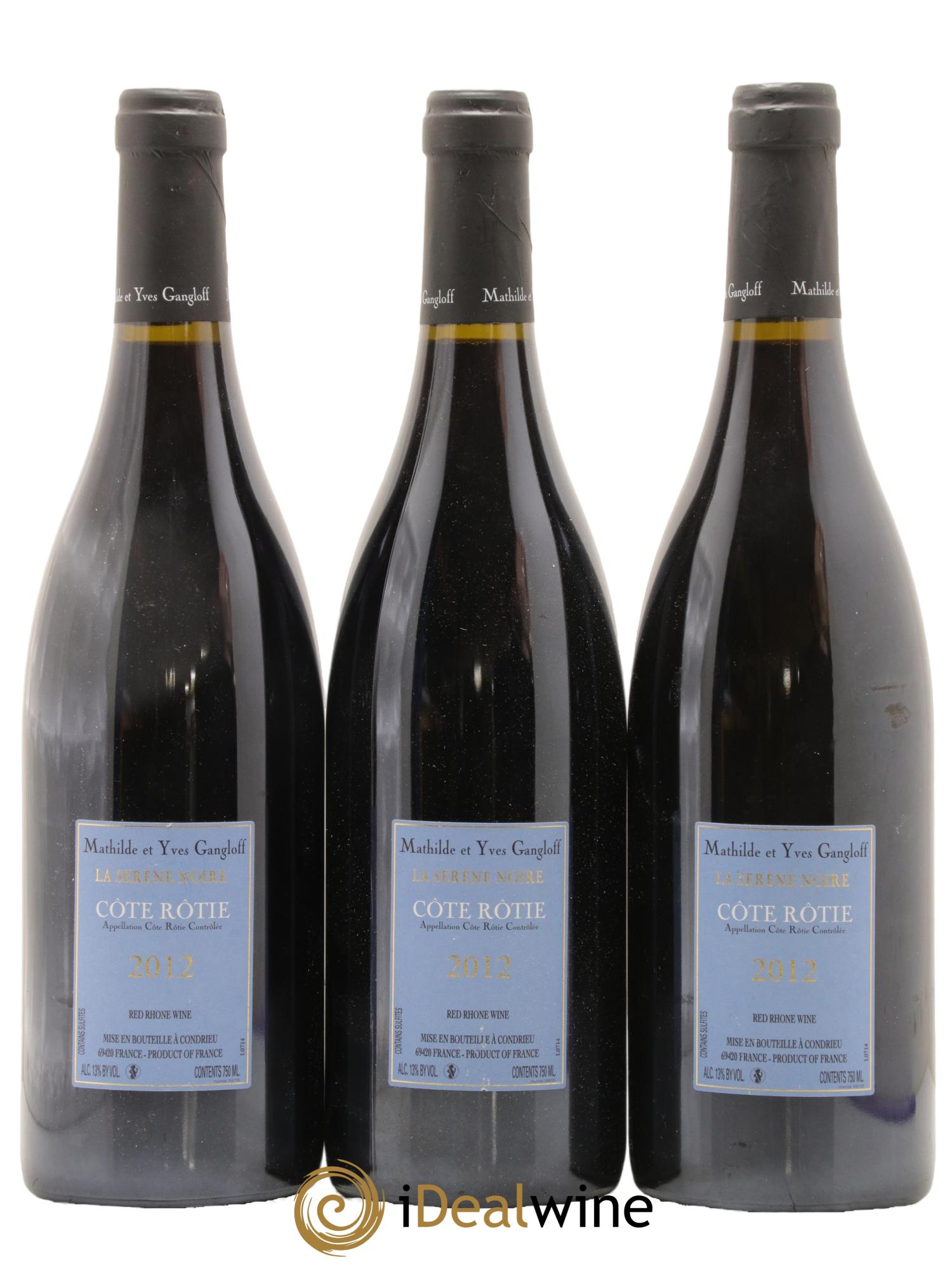 Côte-Rôtie La Sereine Noire Gangloff (Domaine) 2012 - Lot de 3 bouteilles - 1