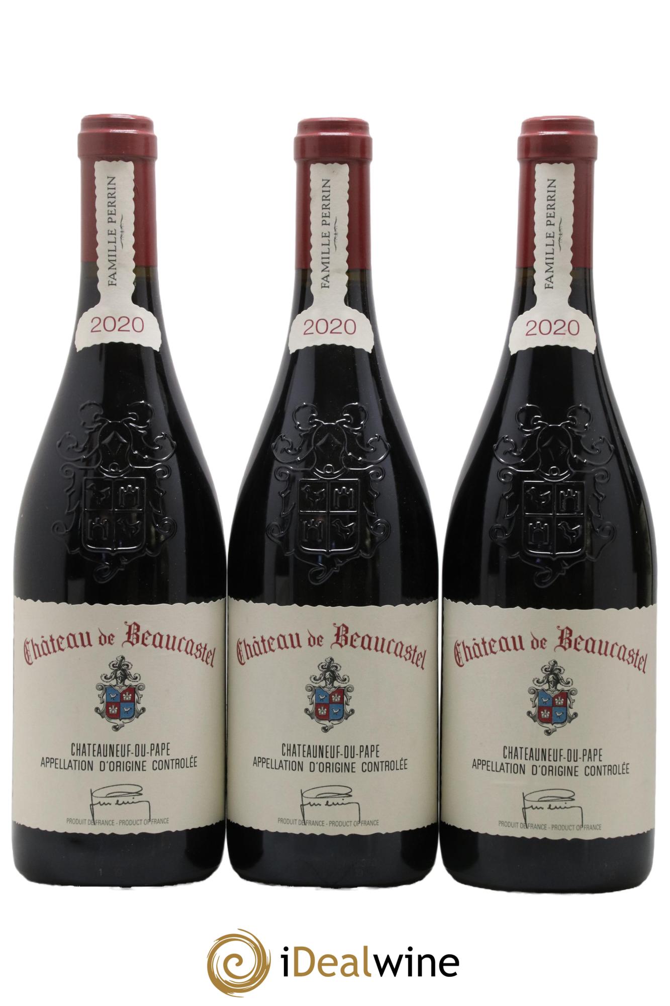 Châteauneuf-du-Pape Château de Beaucastel Famille Perrin 2020 - Lot de 3 bouteilles - 0