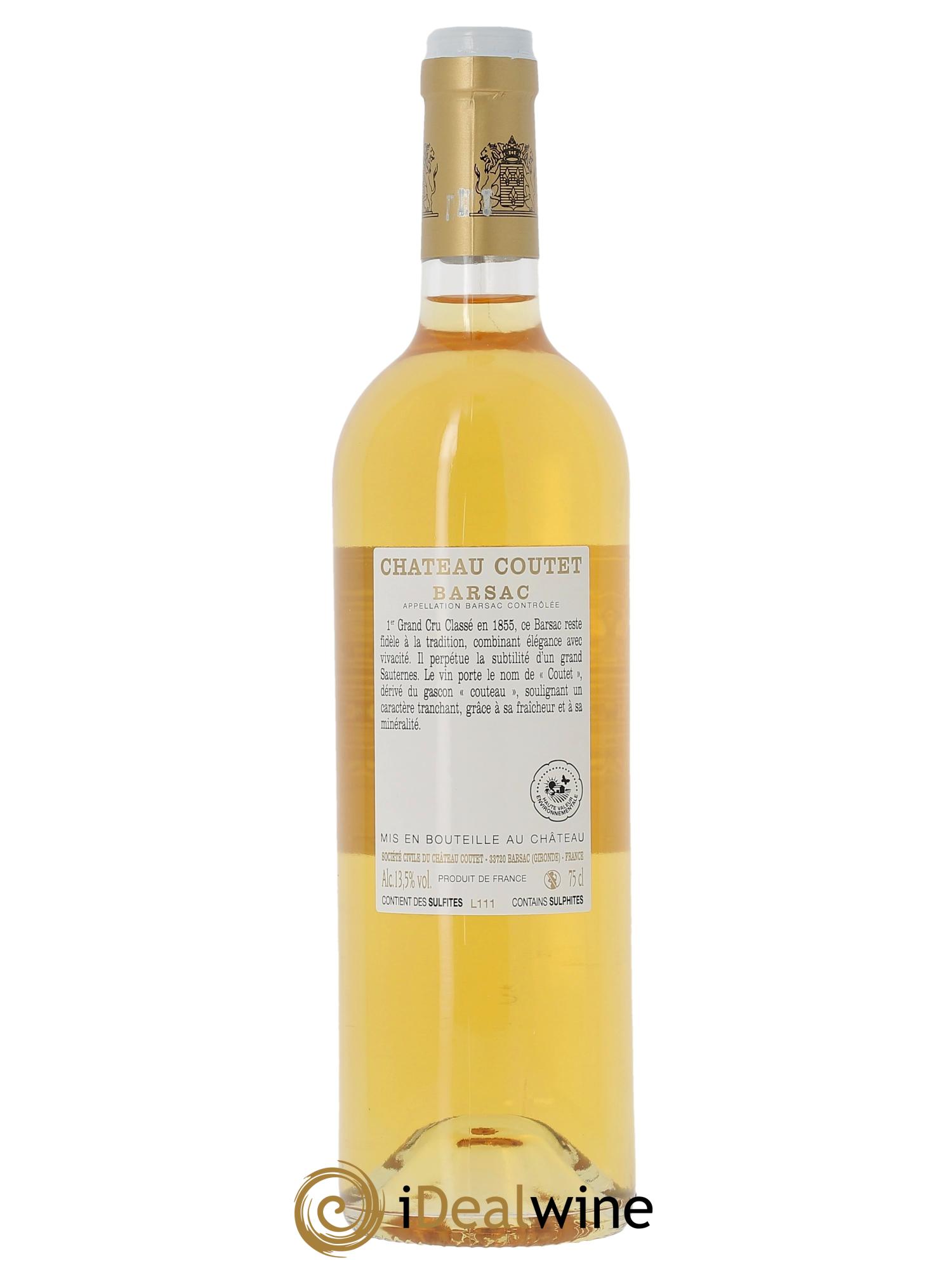 Château Coutet 1er Grand Cru Classé (OWC if 6 bts) 2022 - Lot of 1 bottle - 1