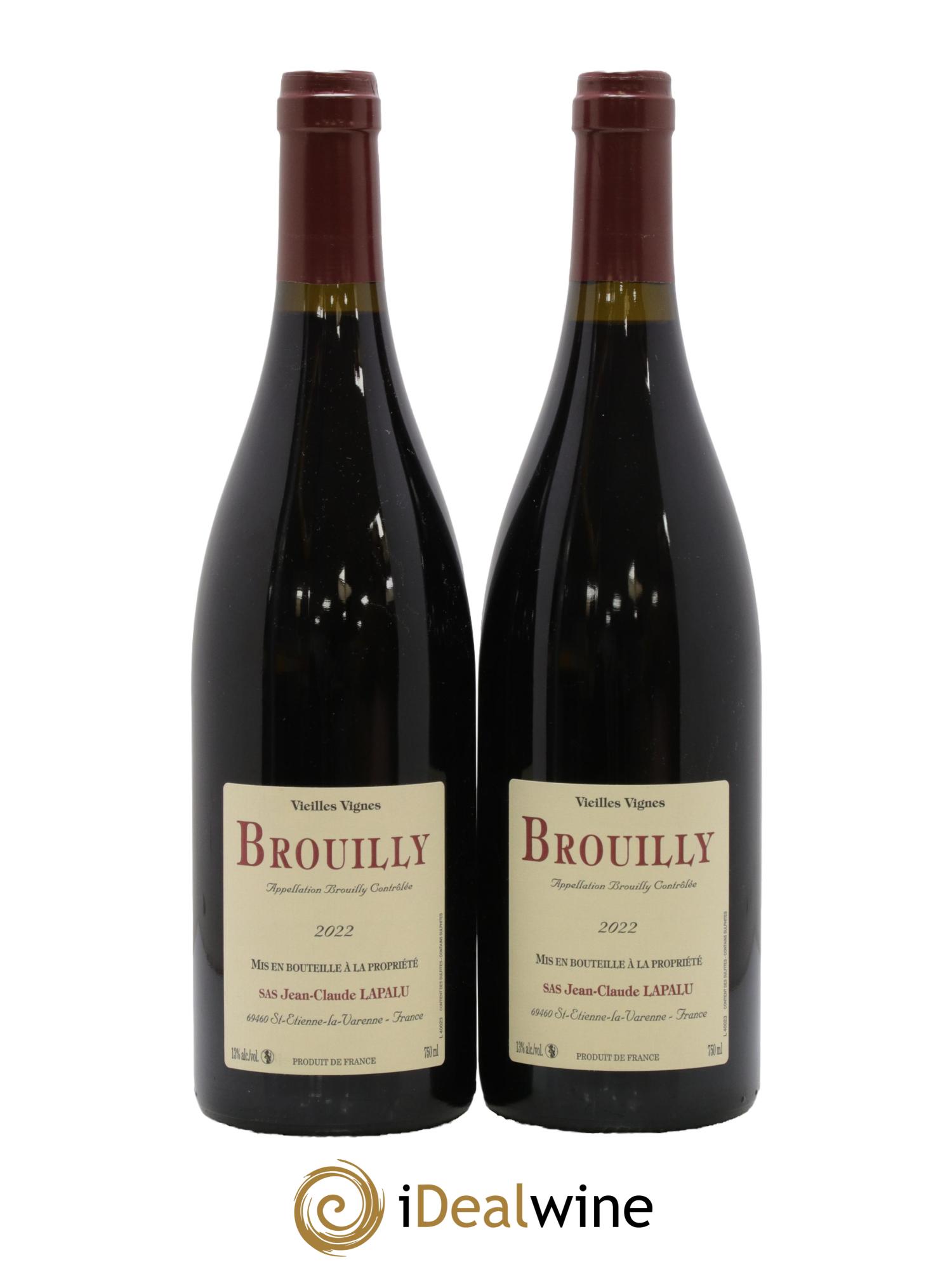 Brouilly Vieilles Vignes Jean-Claude Lapalu 2022 - Lot de 2 bouteilles - 0