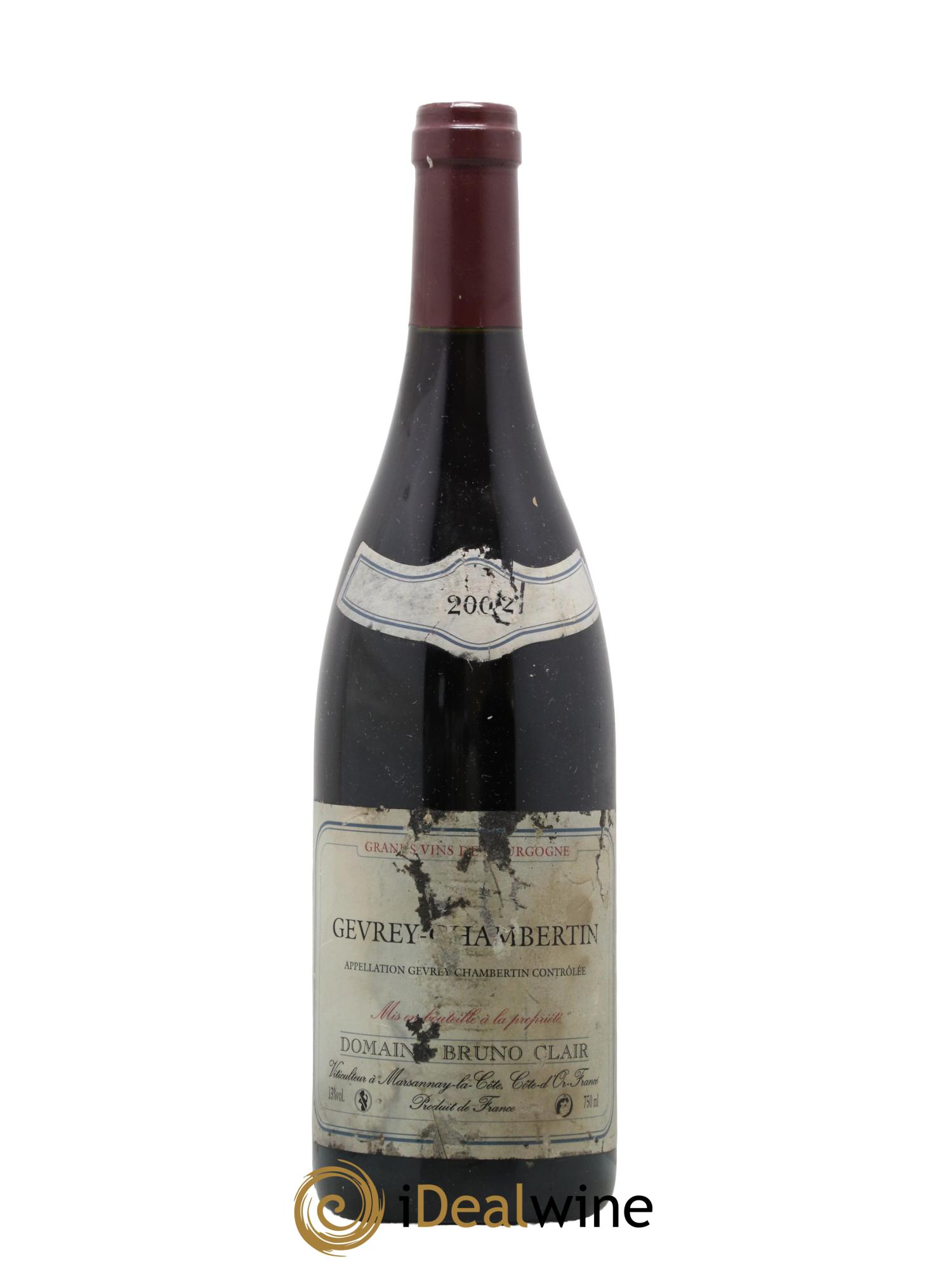Gevrey-Chambertin Bruno Clair (Domaine) 2002 - Lot de 1 bouteille - 0