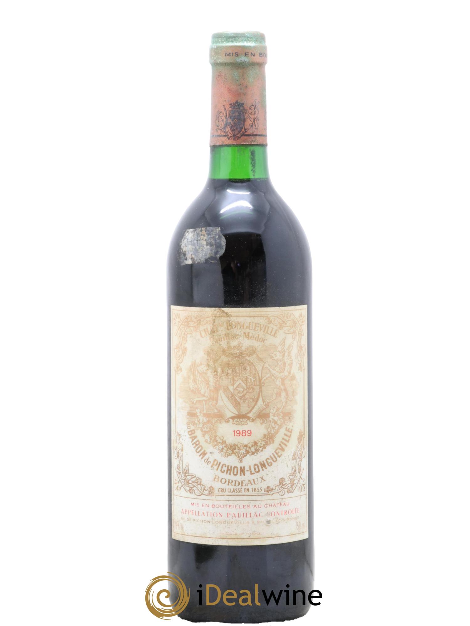 Pichon Longueville Baron 2ème Grand Cru Classé 1989 - Lot de 1 bouteille - 0