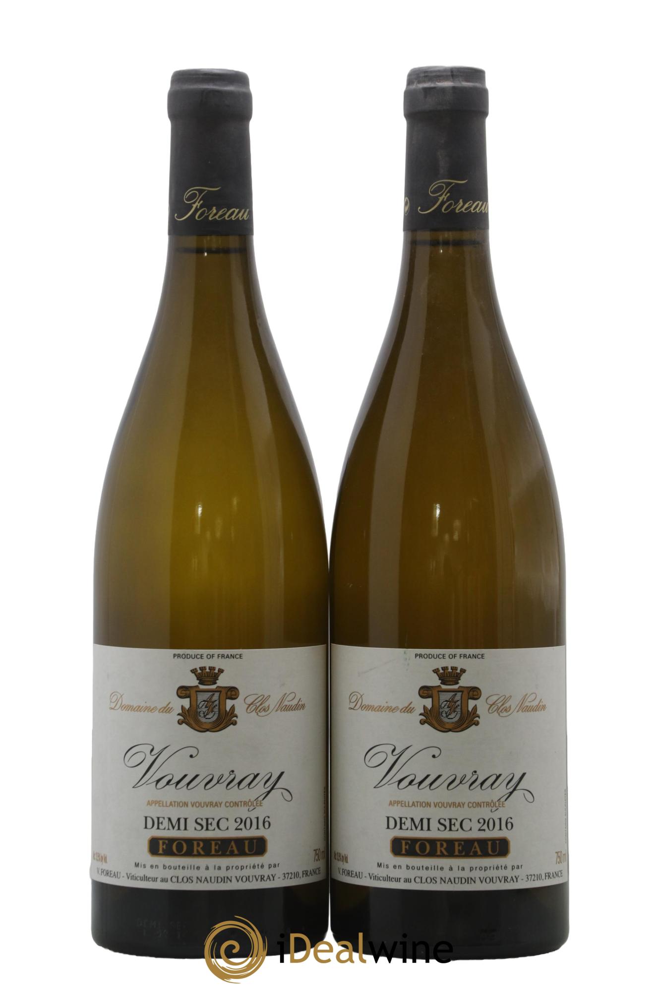 Vouvray Demi-Sec Clos Naudin - Philippe Foreau 2016 - Lot de 2 bouteilles - 0