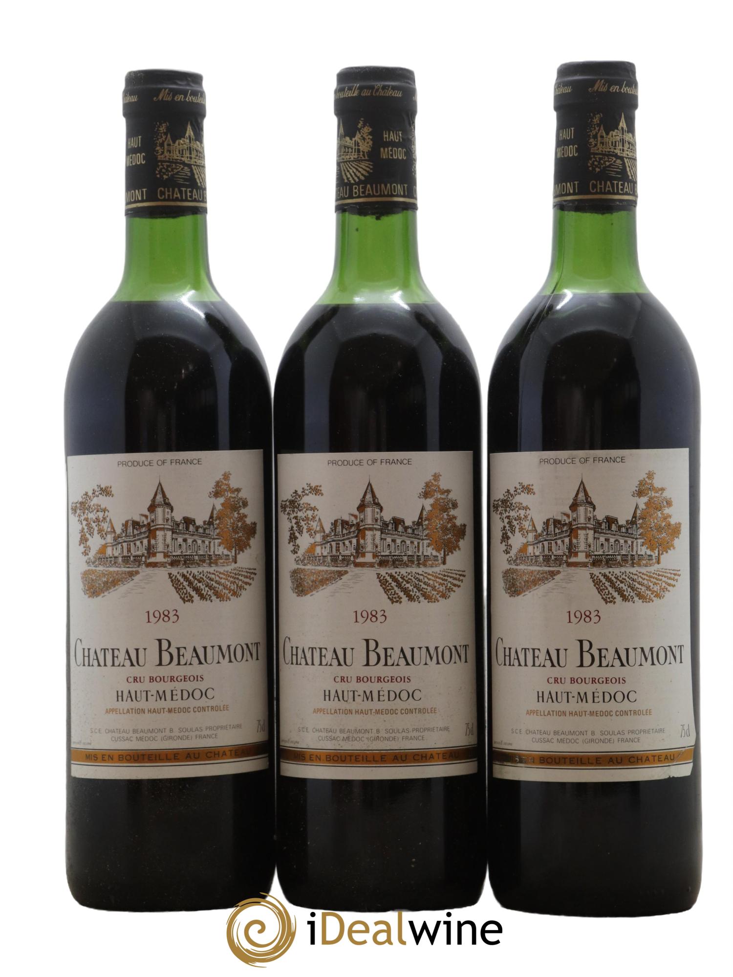 Château Beaumont Cru Bourgeois 1983 - Lot de 12 bouteilles - 1