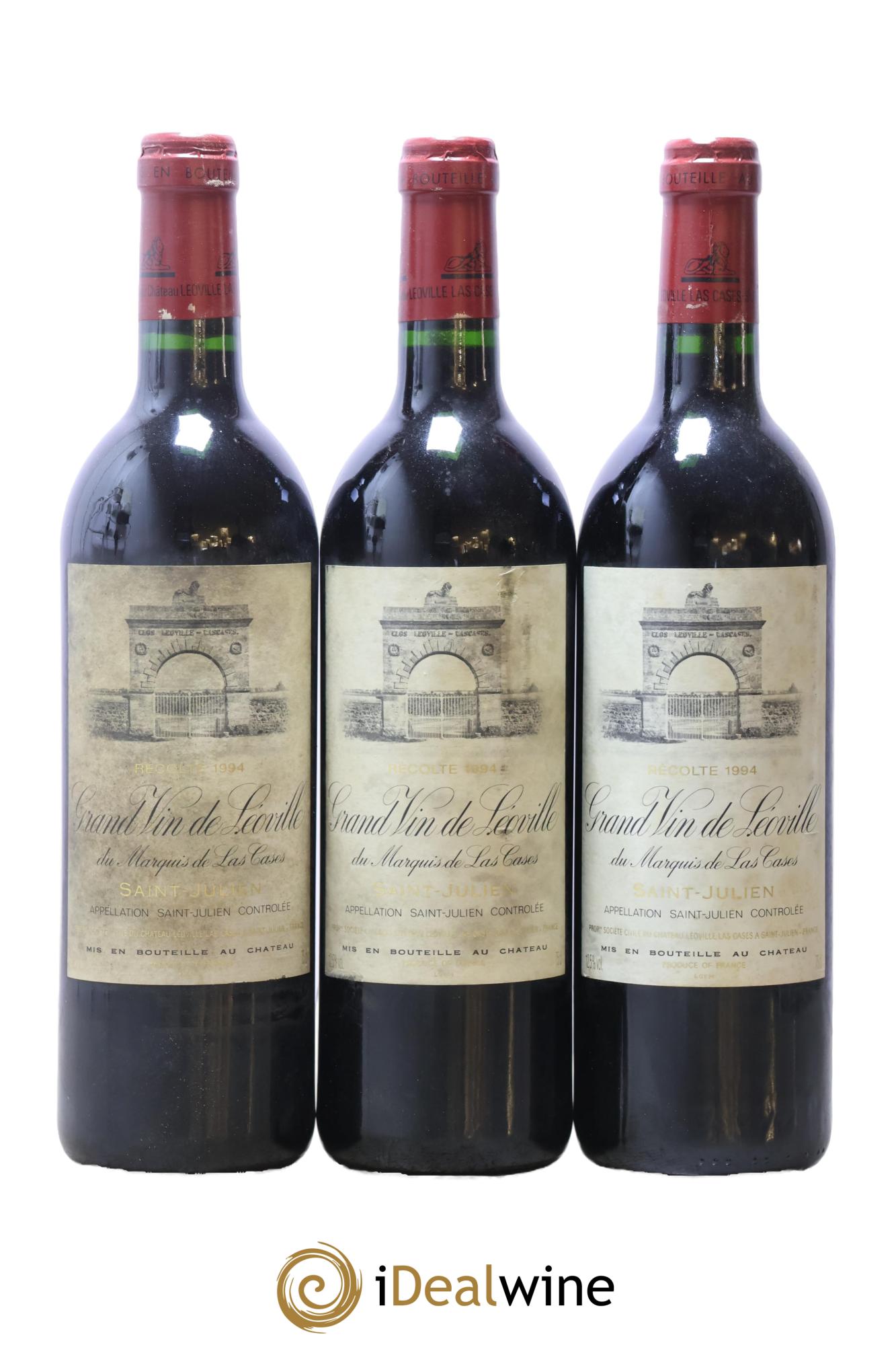 Château Léoville Las Cases 2ème Grand Cru Classé 1994 - Lot of 3 bottles - 0
