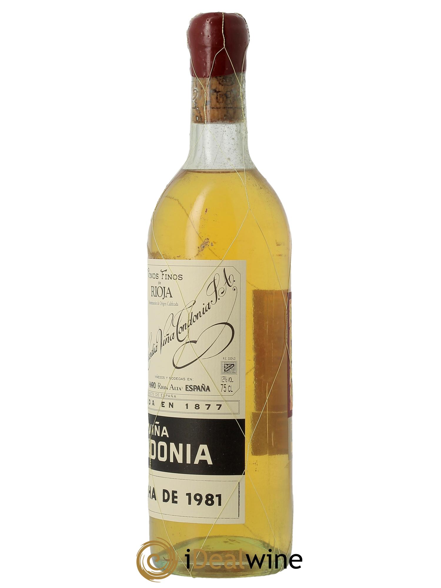 Rioja Gran Reserva Blanco Vina Tondonia R. Lopez de Heredia 1981 - Lot de 1 bouteille - 1