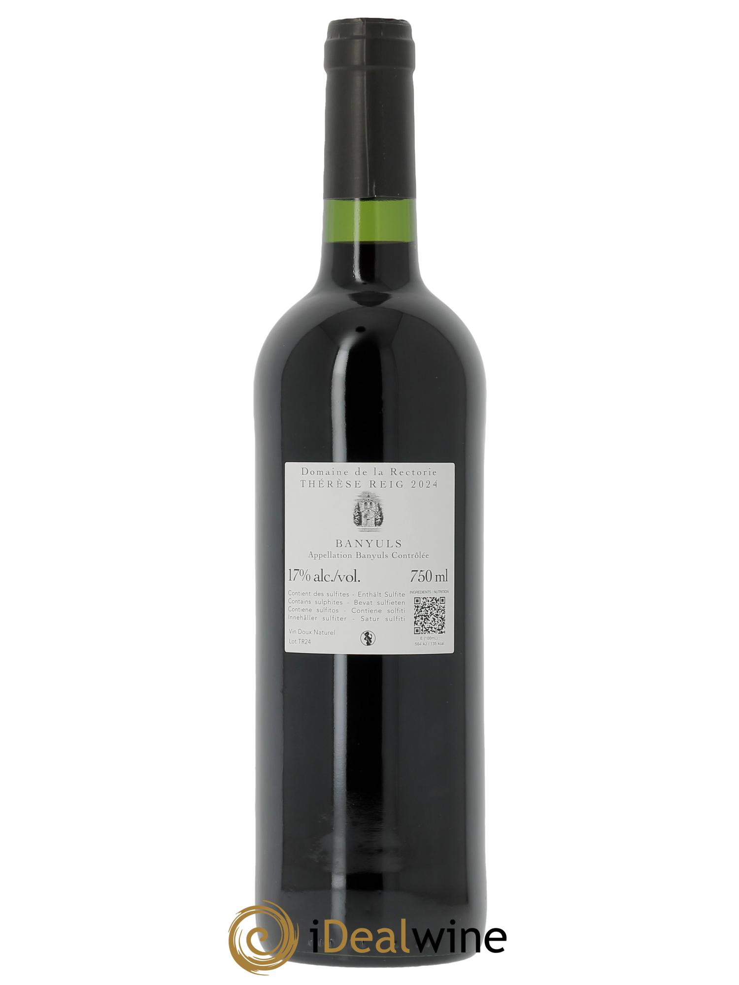 Banyuls La Rectorie (Domaine de) Thérèse Reig Thierry et Jean Emmanuel Parcé 2024 - Lot de 1 bouteille - 1