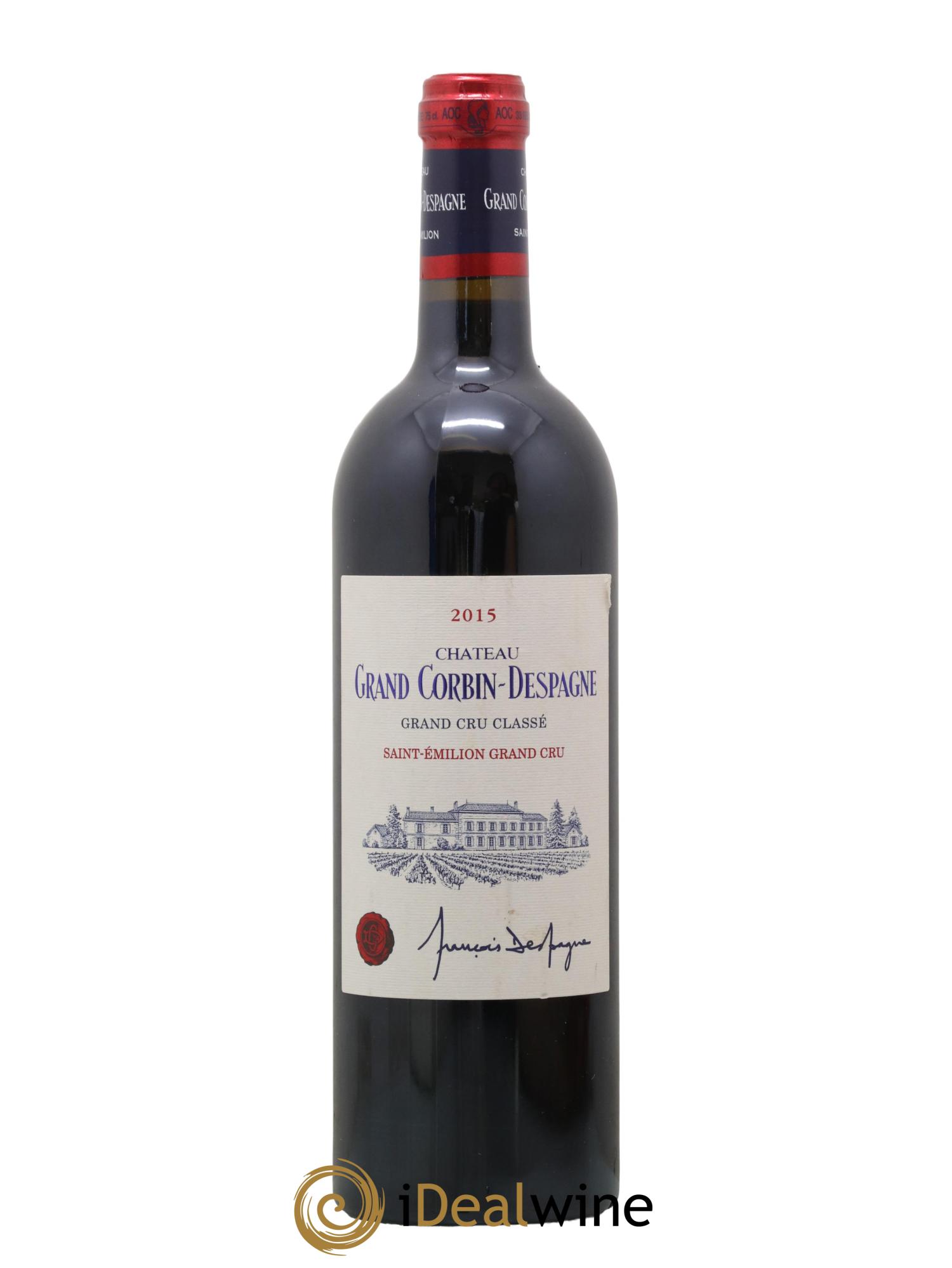Château Grand Corbin Despagne Grand Cru Classé 2015 - Lot de 1 bouteille - 0