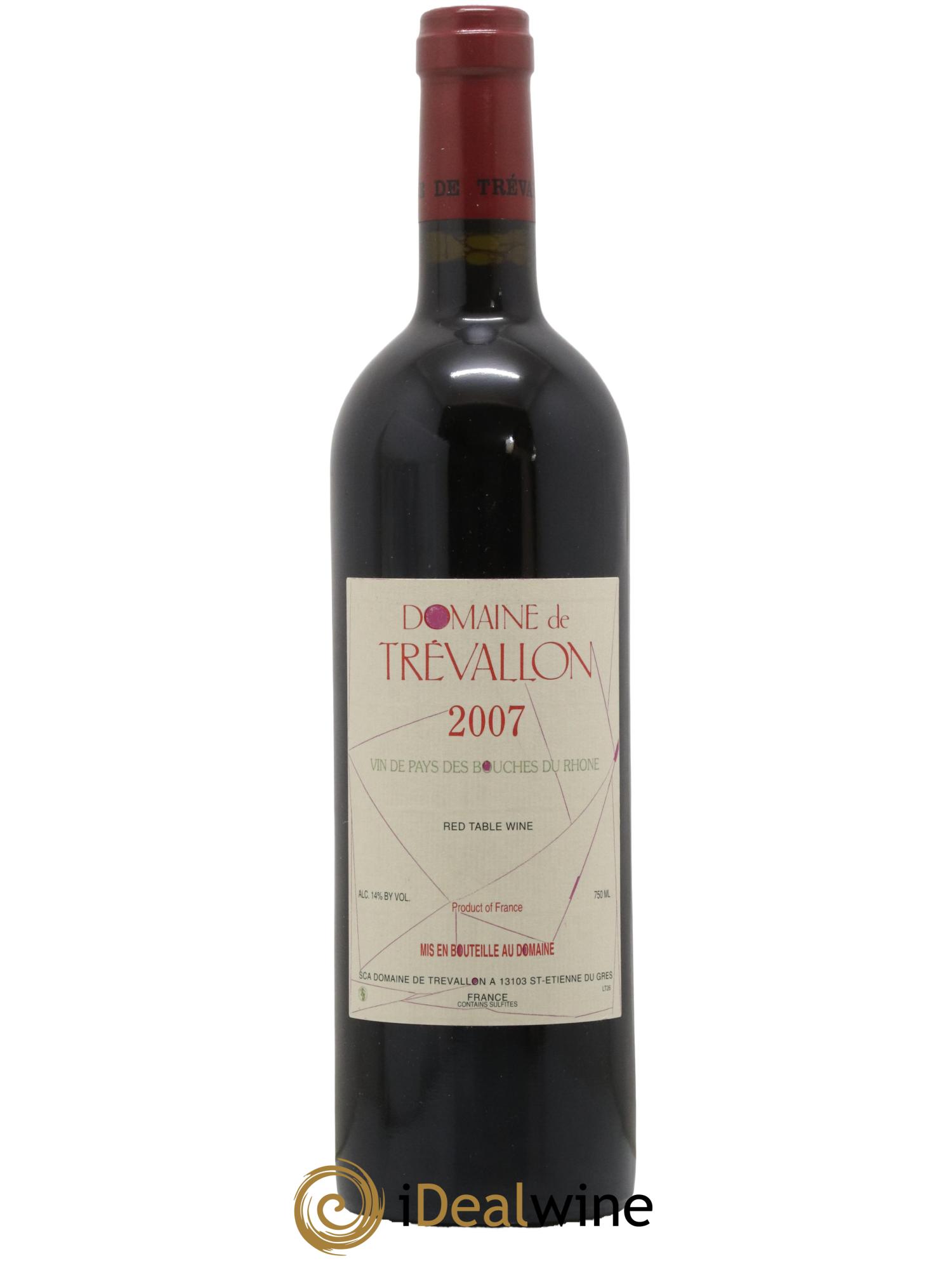 VDP Bouches du Rhône Trévallon (Domaine de) Eloi Dürrbach 2007 - Lot de 1 bouteille - 0