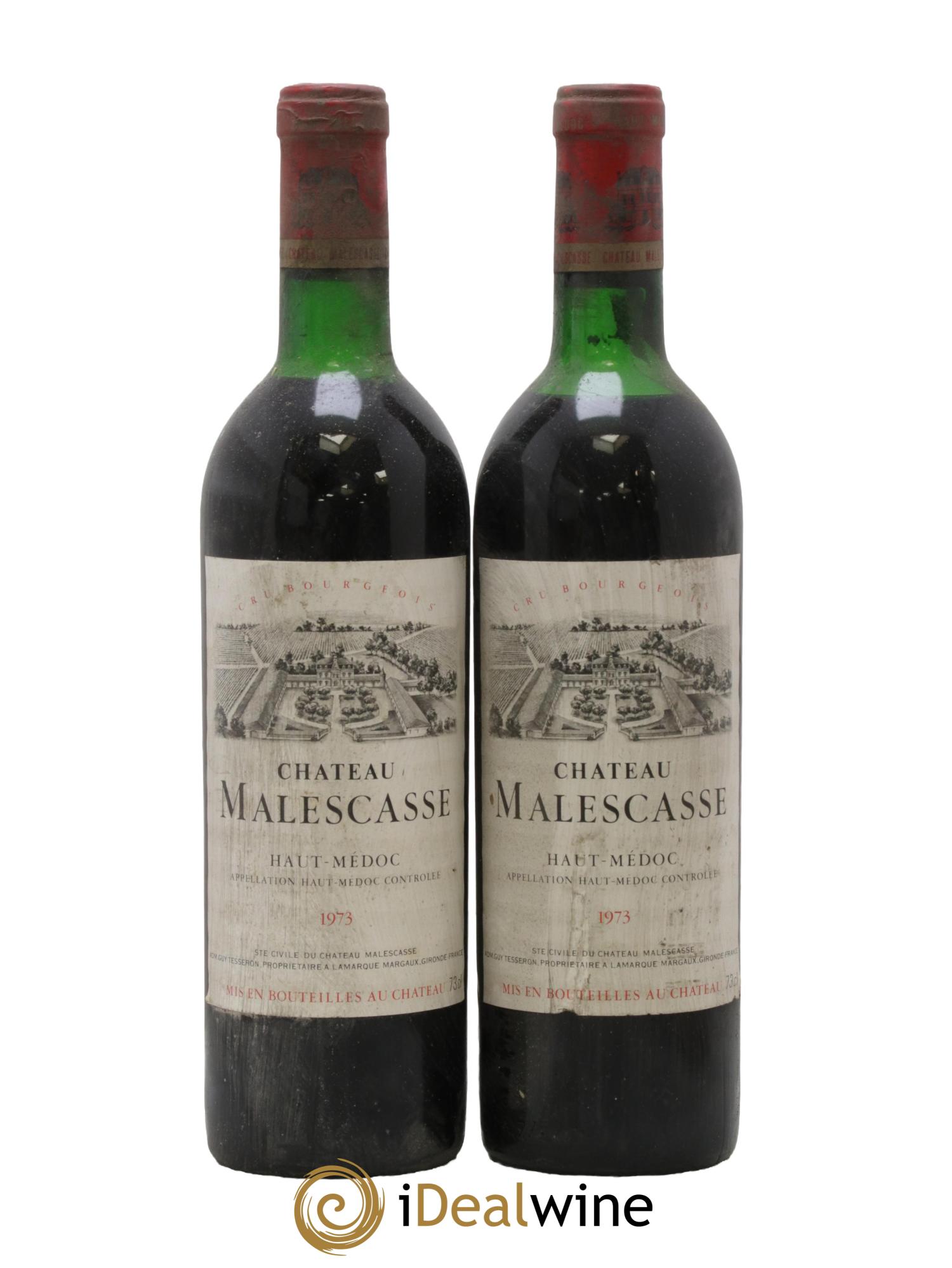 Château Malescasse Cru Bourgeois Exceptionnel 1973 - Lot de 2 bouteilles - 0