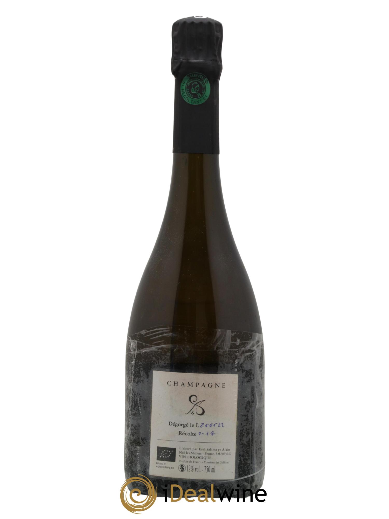 Champagne Brut Nature Origines Salima et Alain Cordeuil 2017 - Lot de 1 bouteille - 1