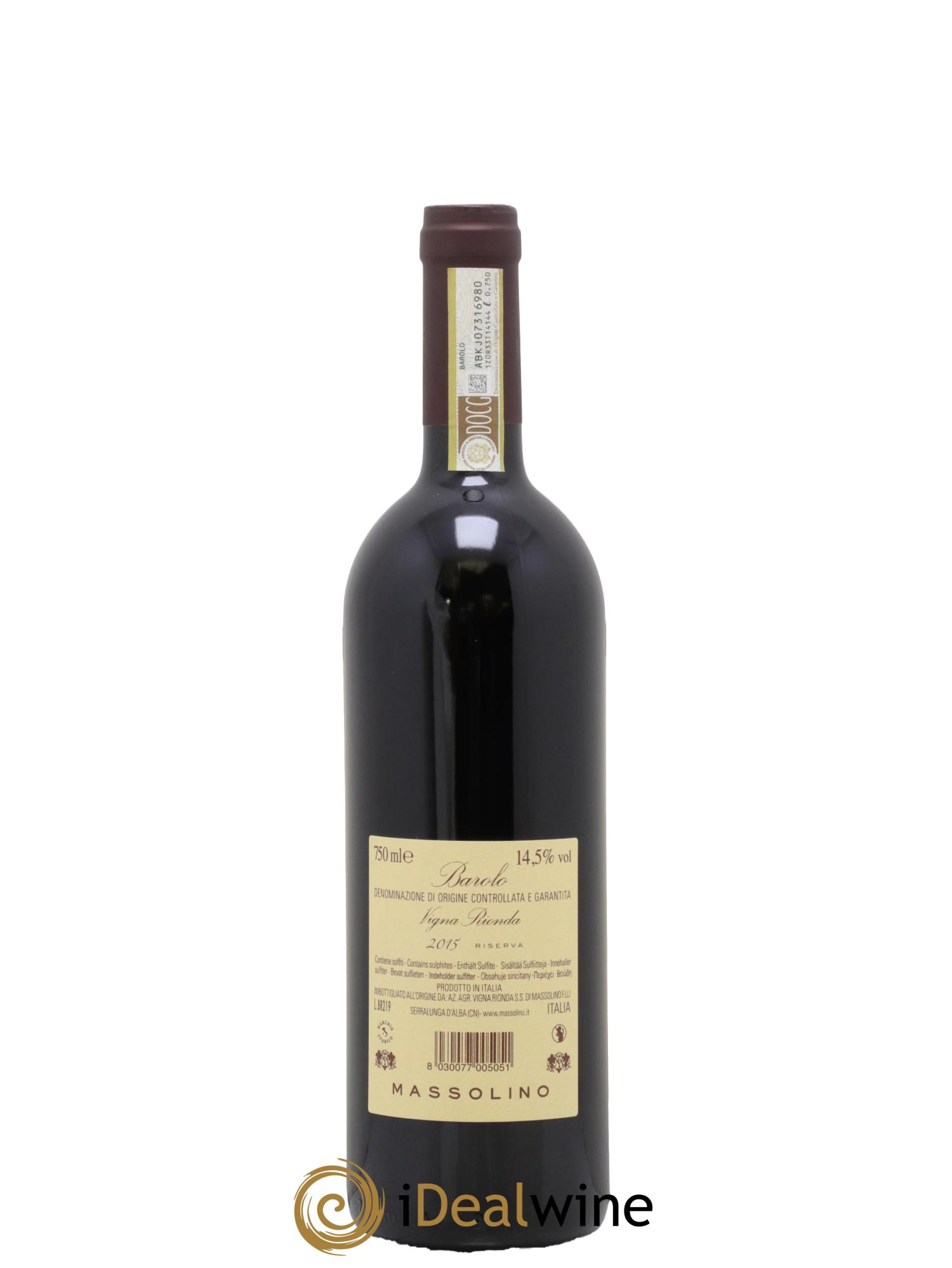 Barolo DOCG Riserva Vigna Rionda Massolino 2015 - Lot of 1 bottle - 1
