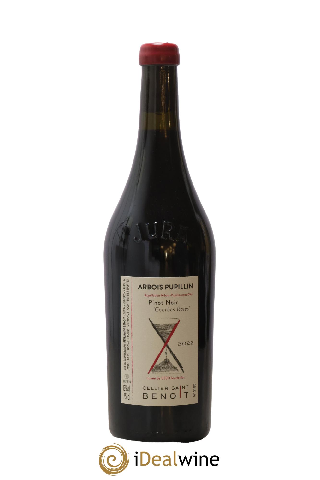 Arbois Pupillin Pinot Noir Courbes Raies Cellier Saint Benoît 2022 - Lot of 1 bottle - 0