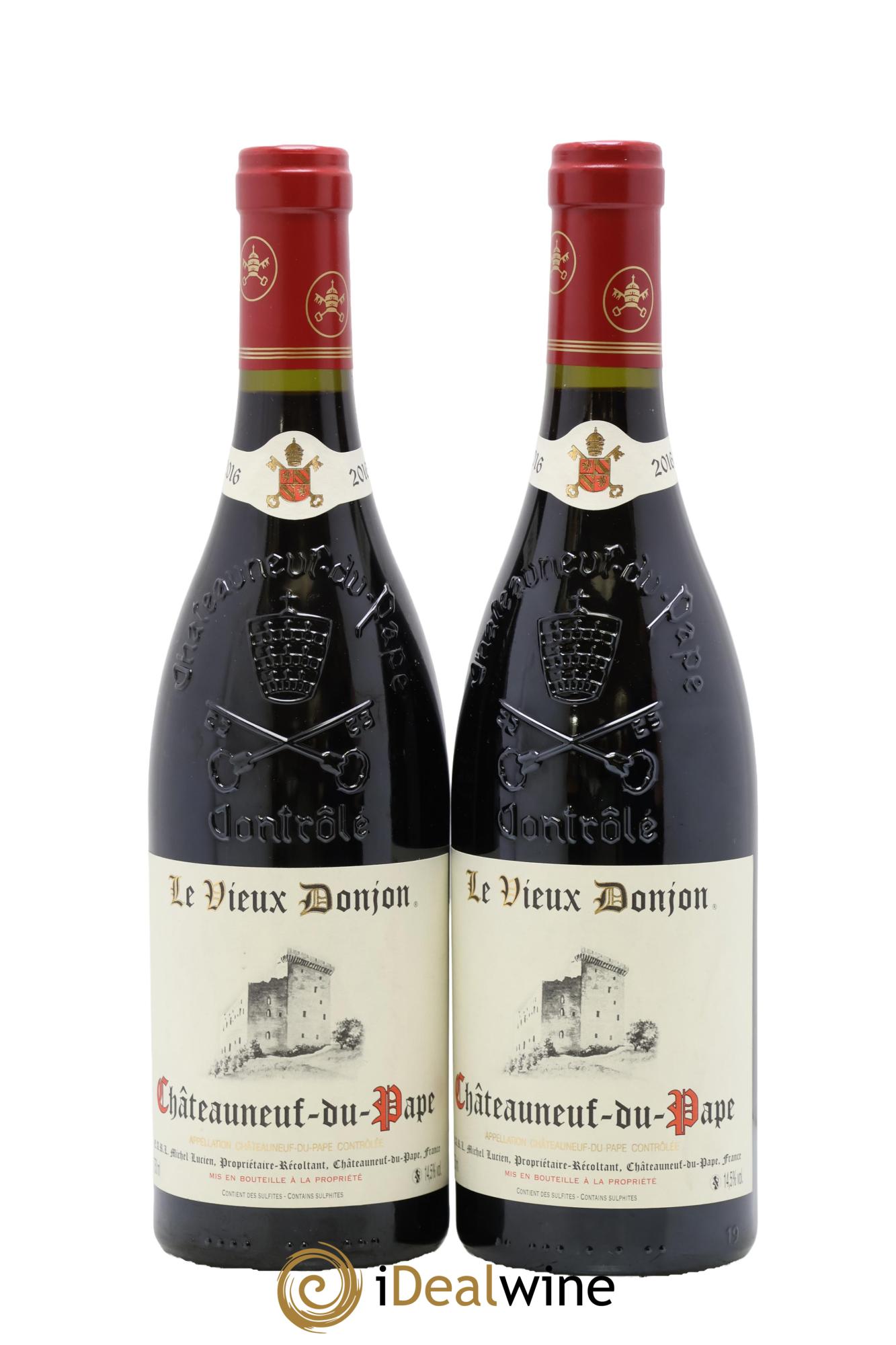 Châteauneuf-du-Pape Le Vieux Donjon Michel Lucien 2016 - Lot de 2 bouteilles - 0