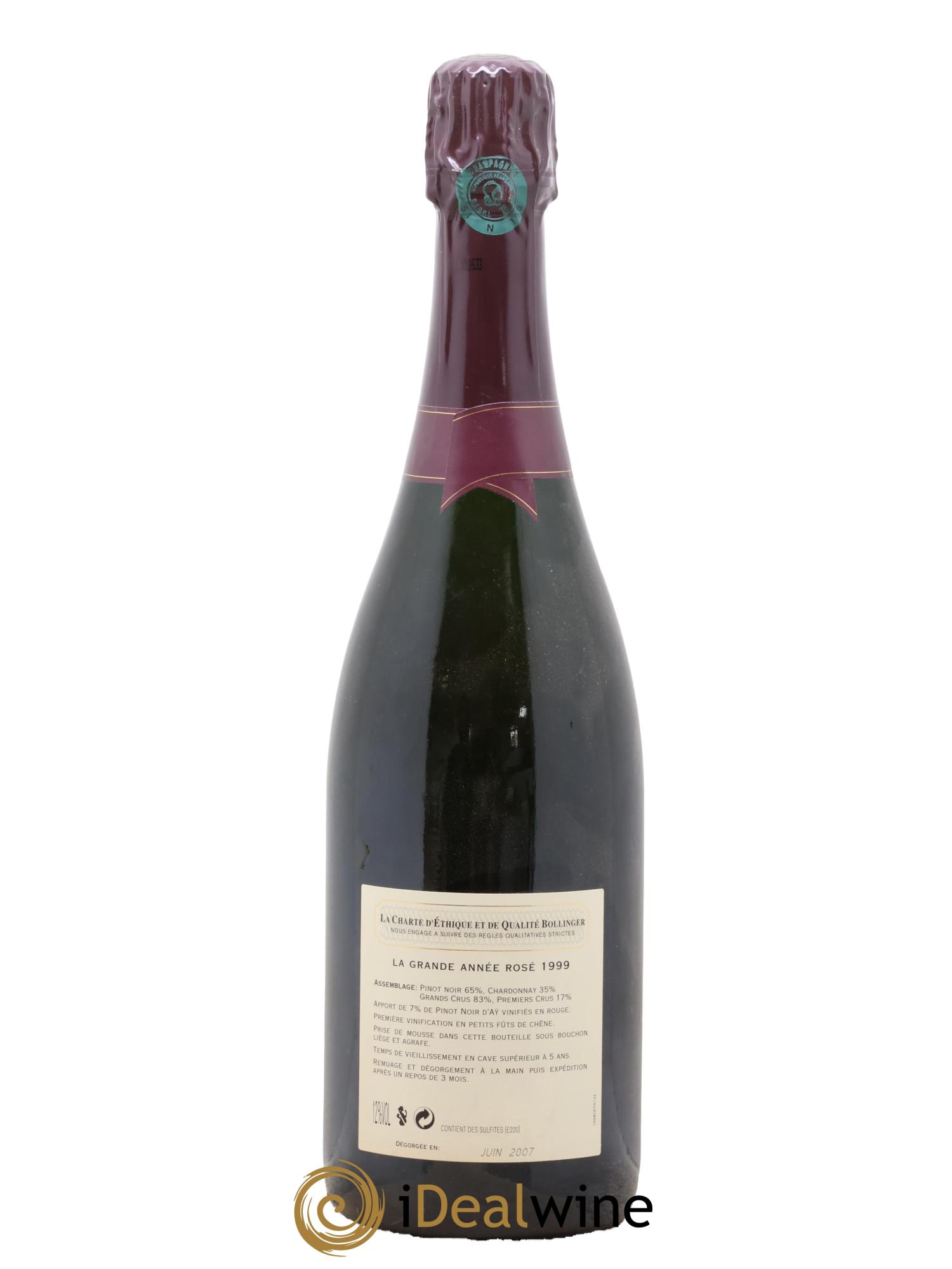 Grande Année Brut Bollinger 1999 - Lot of 1 bottle - 1